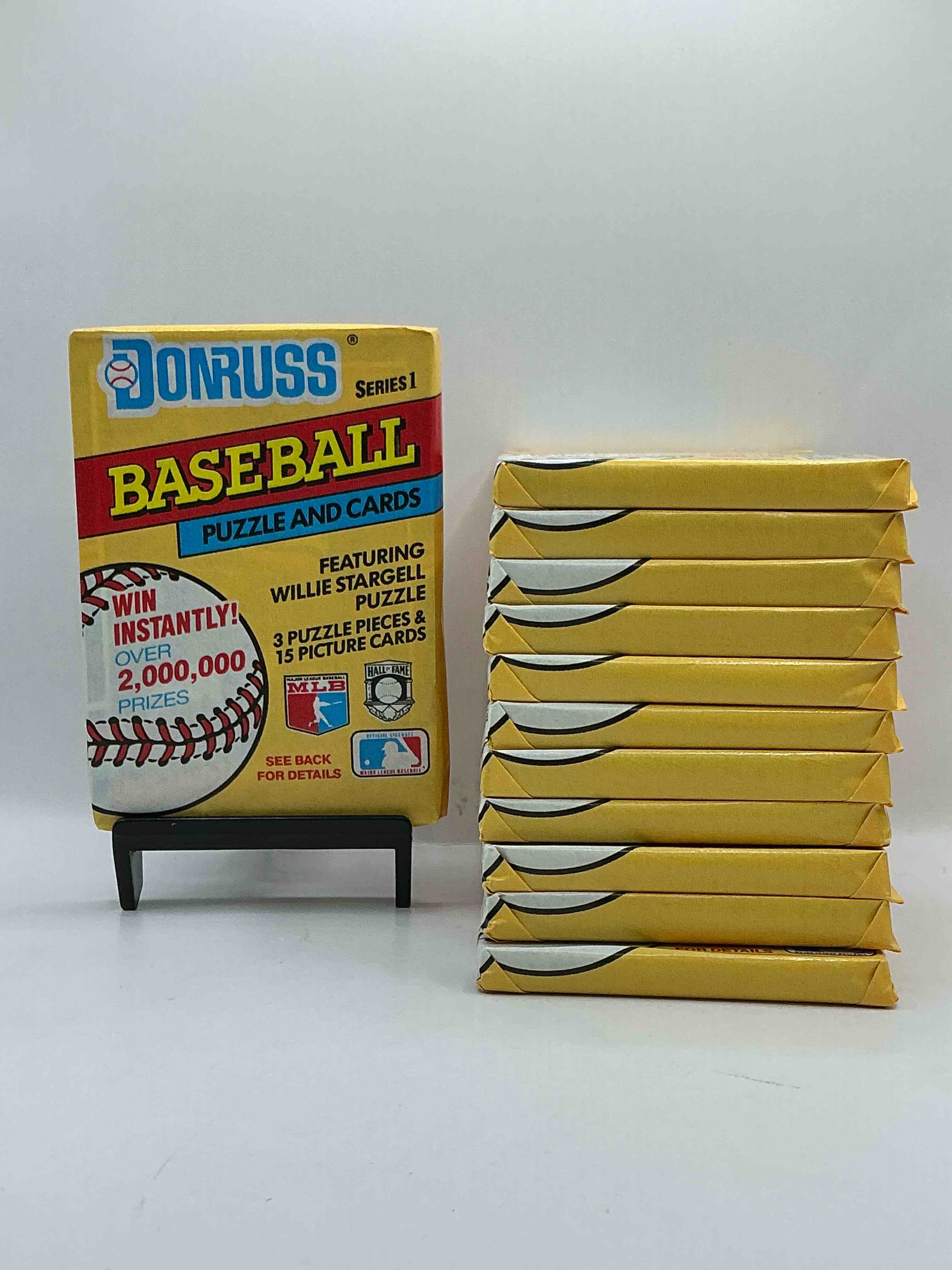 wow! 1991 donruss series 1 unopened baseball card wax packs! direct from original box! search for valuable ken griffey jr. sports trading cards!
