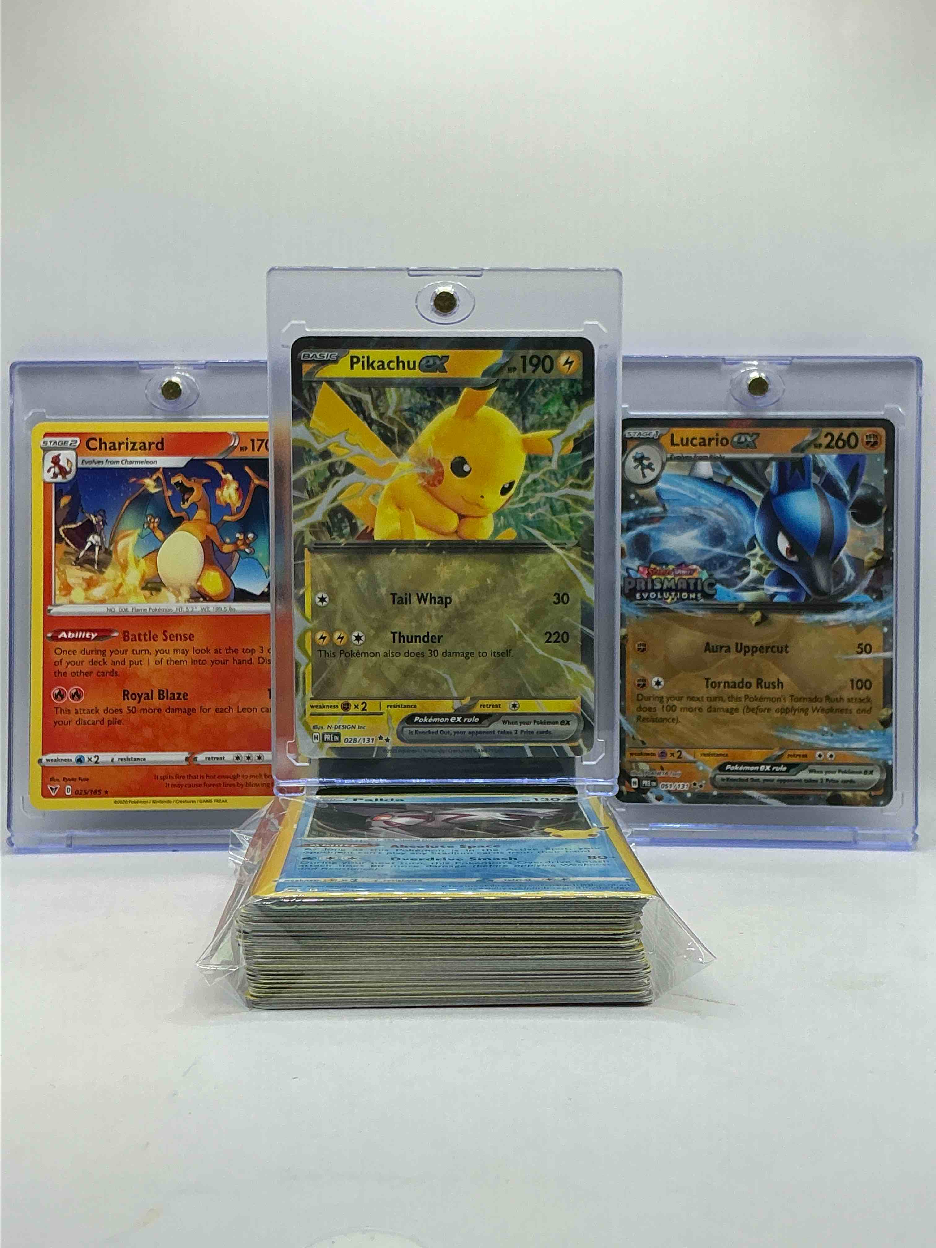 Pokémon Party! Pikachu, Charizard, Lucario & More! Insane 50 Card Pokémon! Lucario EX, Pikachu EX & Charizard, Three Coveted Pokemon! Lot Includes Commons, Holos & Heroes!