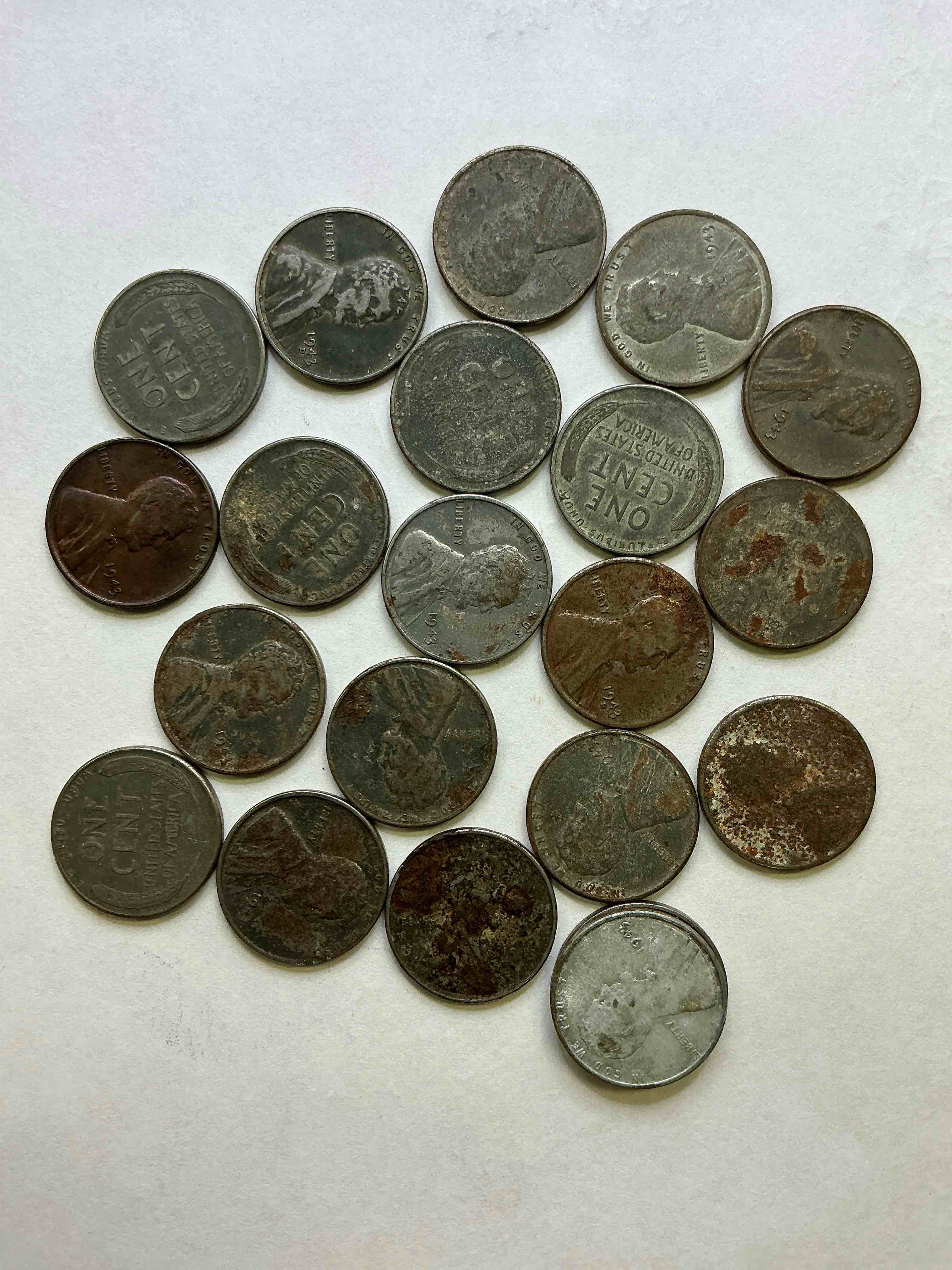 1943 World War Il History! Did You Know That In 1943 Copper Was So Valuable For Making Ammunition That The U.S. Treasury Made Pennies Out Of Steel?! 1943 STEEL Pennies Have Become Valuable, Rare Collector Items! Up For Auction Are Rare WWII Steel Pennies Appearing Circulated. Own Pieces Of World War II History That Are An Awesome Investment!