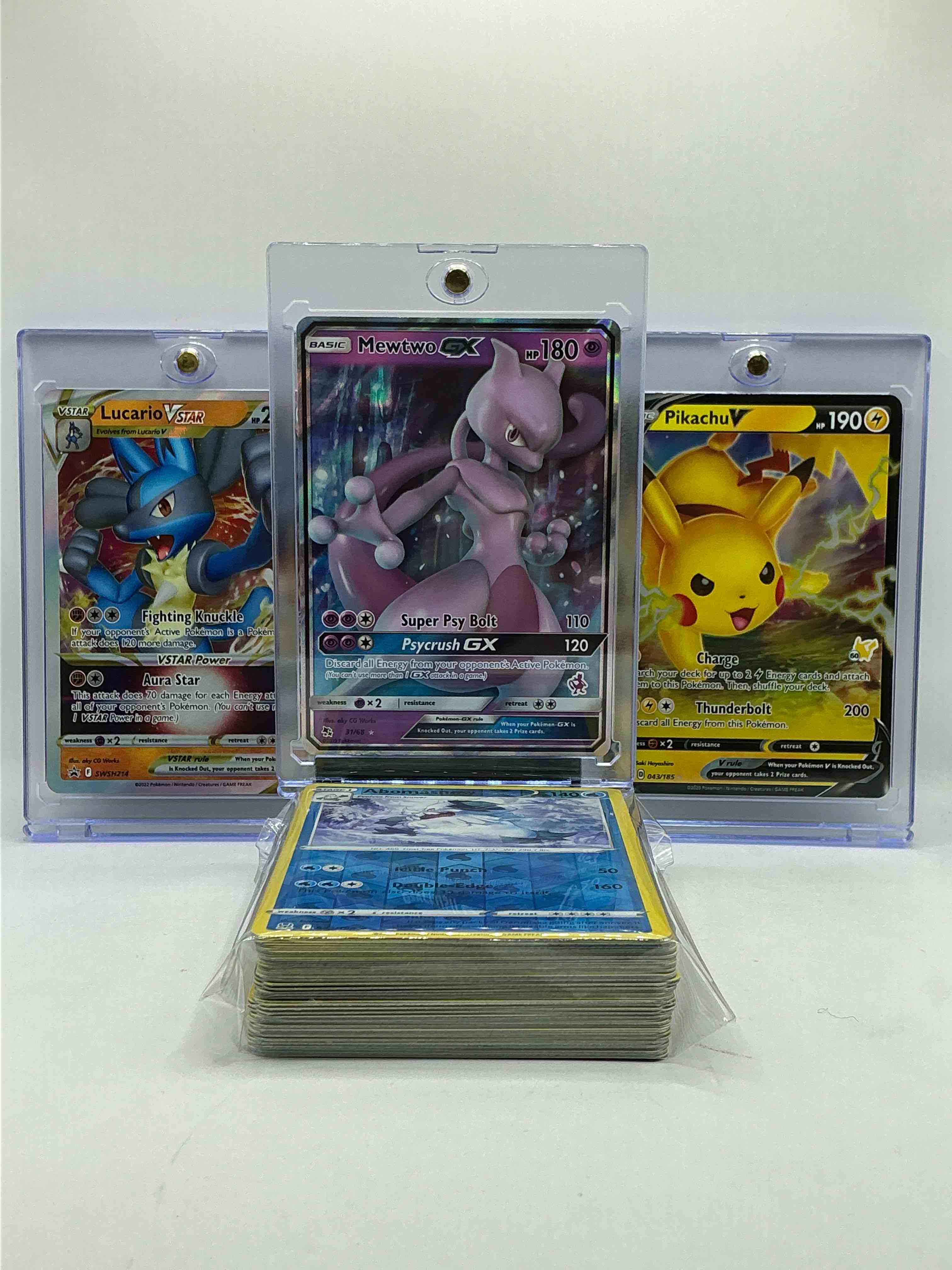 Super Rare Mewtwo GX, Pikachu V & Lucario VSTAR! Some Of The Most Coveted Pokemon! Pokémon Party! 50 Card Craziness! Commons, Holos, Heroes & More Insane Lot! 50 Card Pokémon Lot!