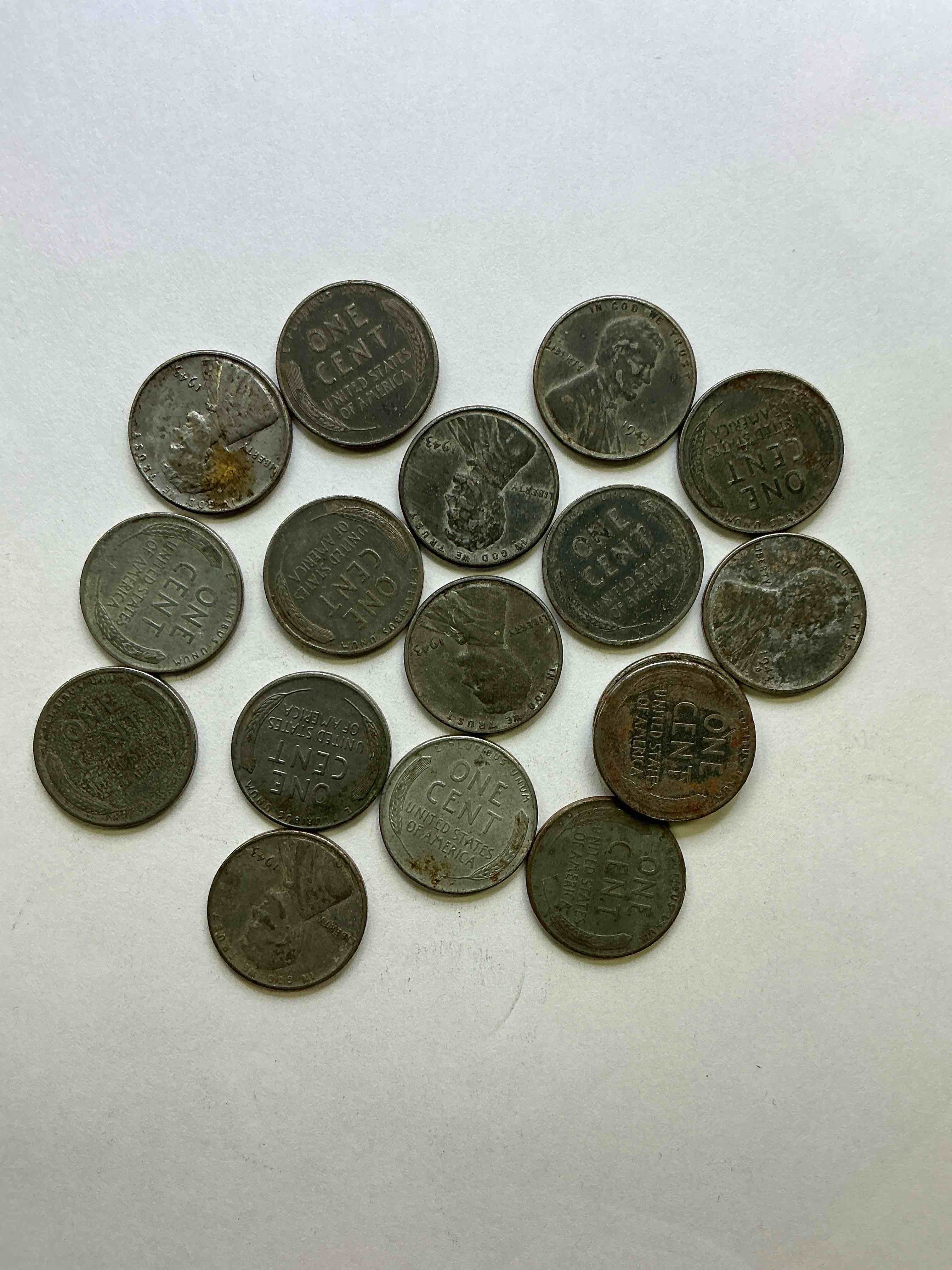 1943 World War Il History! Did You Know That In 1943 Copper Was So Valuable For Making Ammunition That The U.S. Treasury Made Pennies Out Of Steel?! 1943 STEEL Pennies Have Become Valuable, Rare Collector Items! Up For Auction Are Rare WWII Steel Pennies Appearing Circulated. Own Pieces Of World War II History That Are An Awesome Investment!