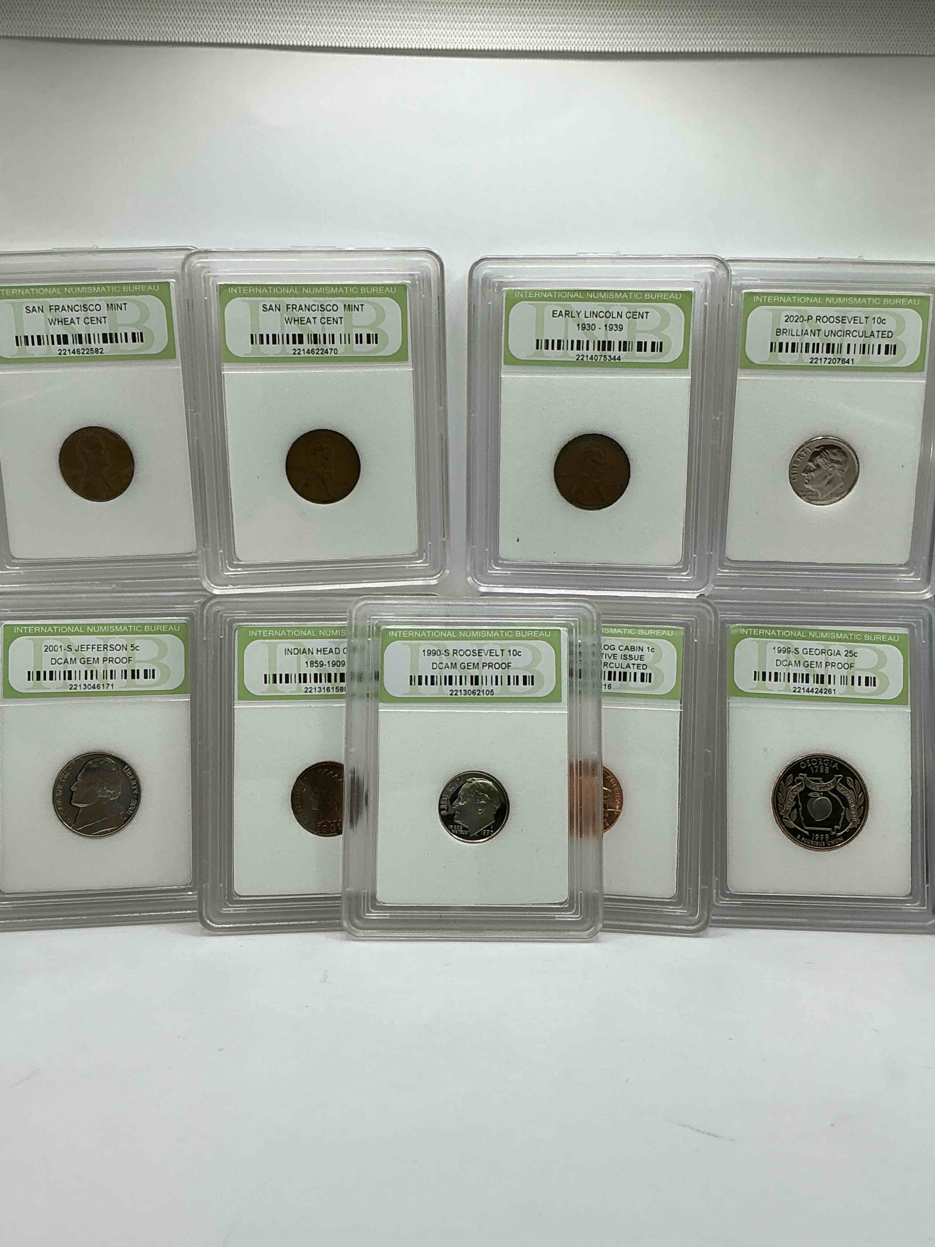 Collector's Dream! 9 Different Rare, Slabbed U.S. Collector Coins In Certified/Catalogued Protective Slab Cases! A Great Way to Build An Incredible Collection Of Protected, Rare U.S. Coins! Great For The Coin Fan & Collector!