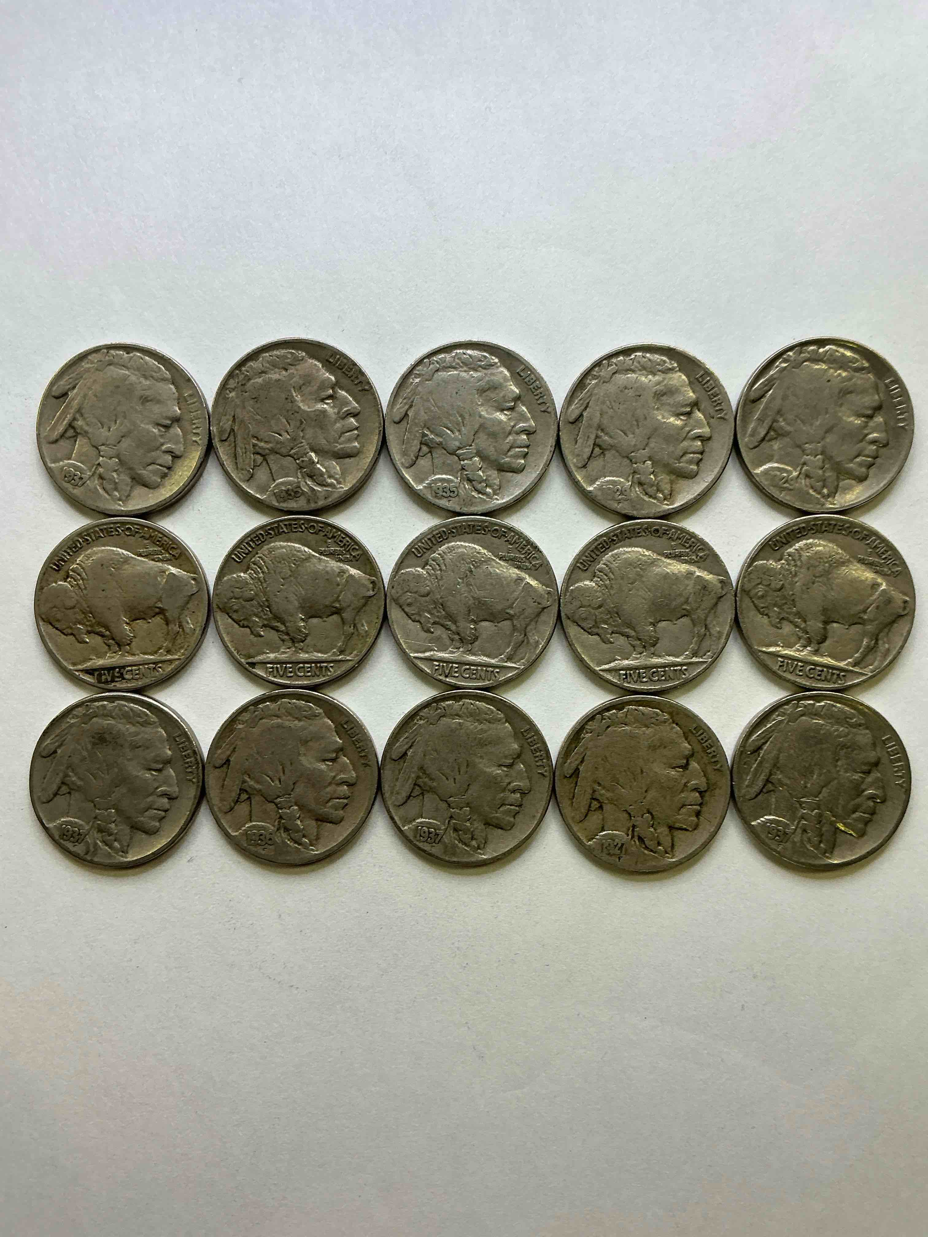 Historic Buffalo Nickels! Indian Head Buffalo Nickels Were Minted From 1913 To 1938 & Have Become A Favorite For Coin Collectors Around The World! Own Pieces Of American History With These Cool Indian Head Buffalo Nickels In Circulated Condition, Most With Visible Dates Which Is Very Rare For Buffalo Nickels!