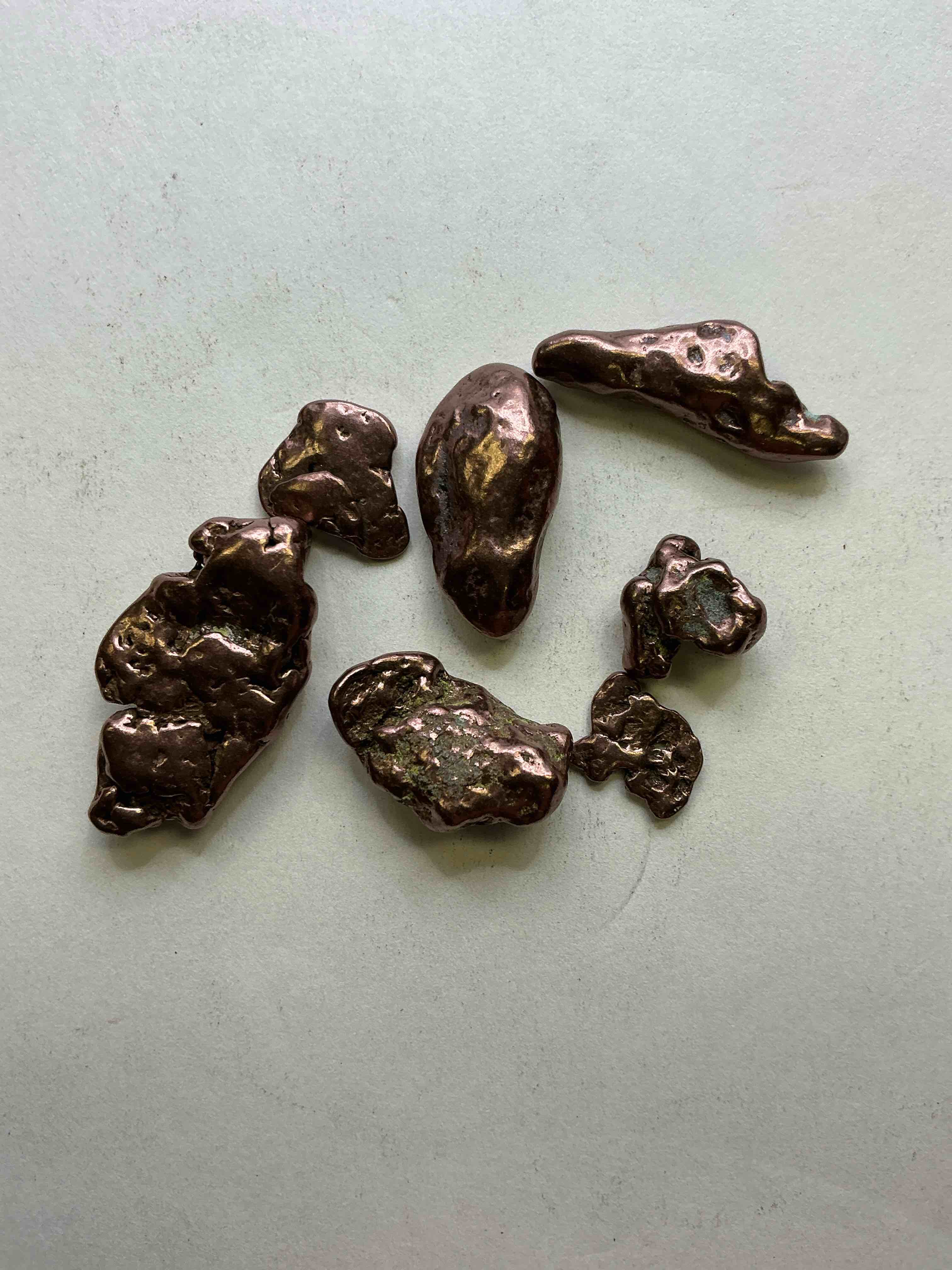 Copper Nuggets In Rare Form! Check Out These Rarely Seen Approximately .999 Copper Nuggets Direct From Prospecting In Copper Harbor, Michigan! Copper In Nugget Form Is Rarely Seen & Each Piece Is Completely Unique. A Great Investment In Fine U.S. Michigan Copper & Also Really Cool Conversation Pieces!