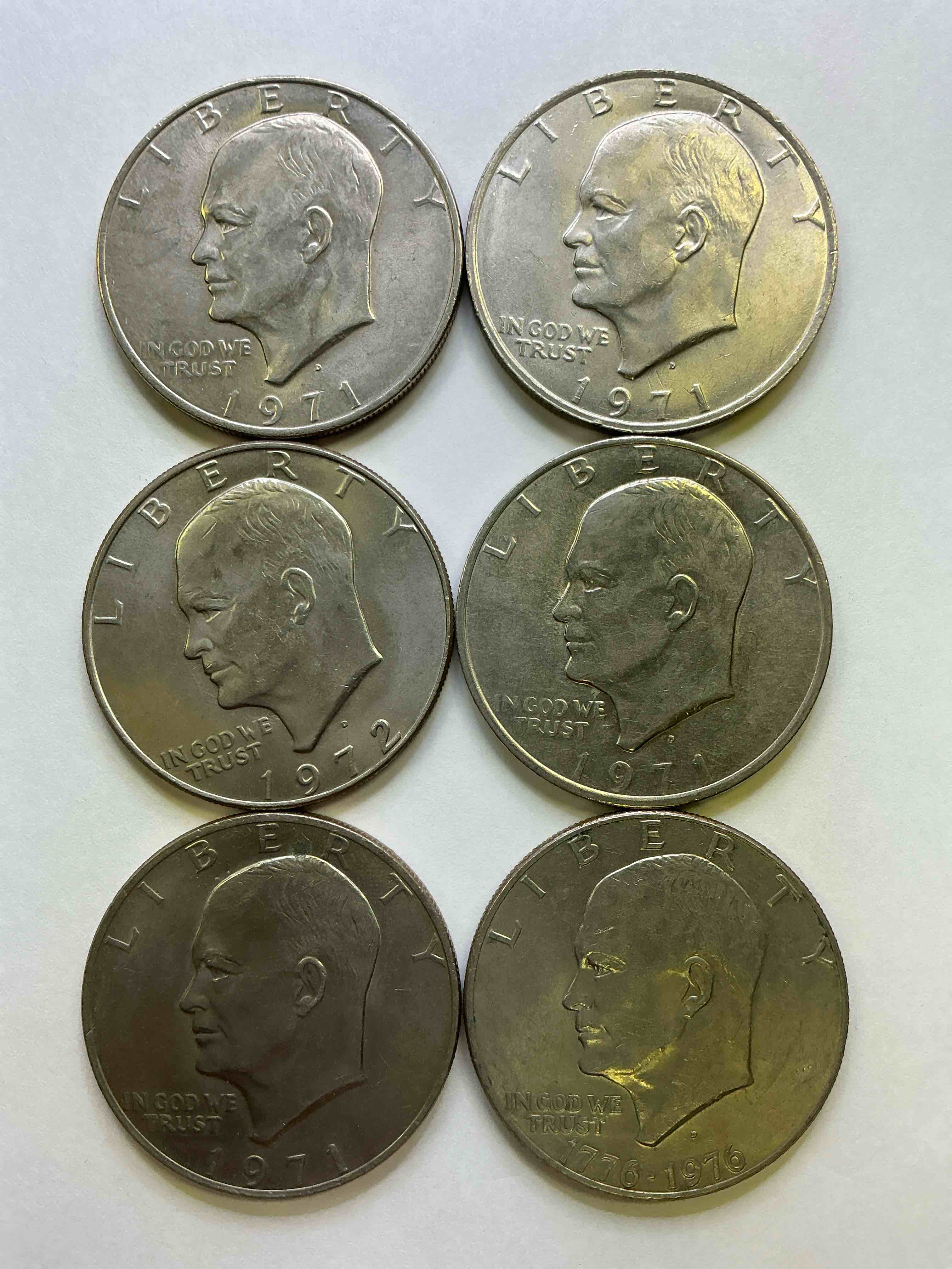 Gorgeous Eisenhower Dollar Coins! These Striking, Large U.S. Coins Were Minted From 1971-1978. Here Are Gorgeous Examples Of “Ike" Dollars From 1976 & More! These Coins Have Become Immensely Popular With Collectors & Some Have Great Toning!