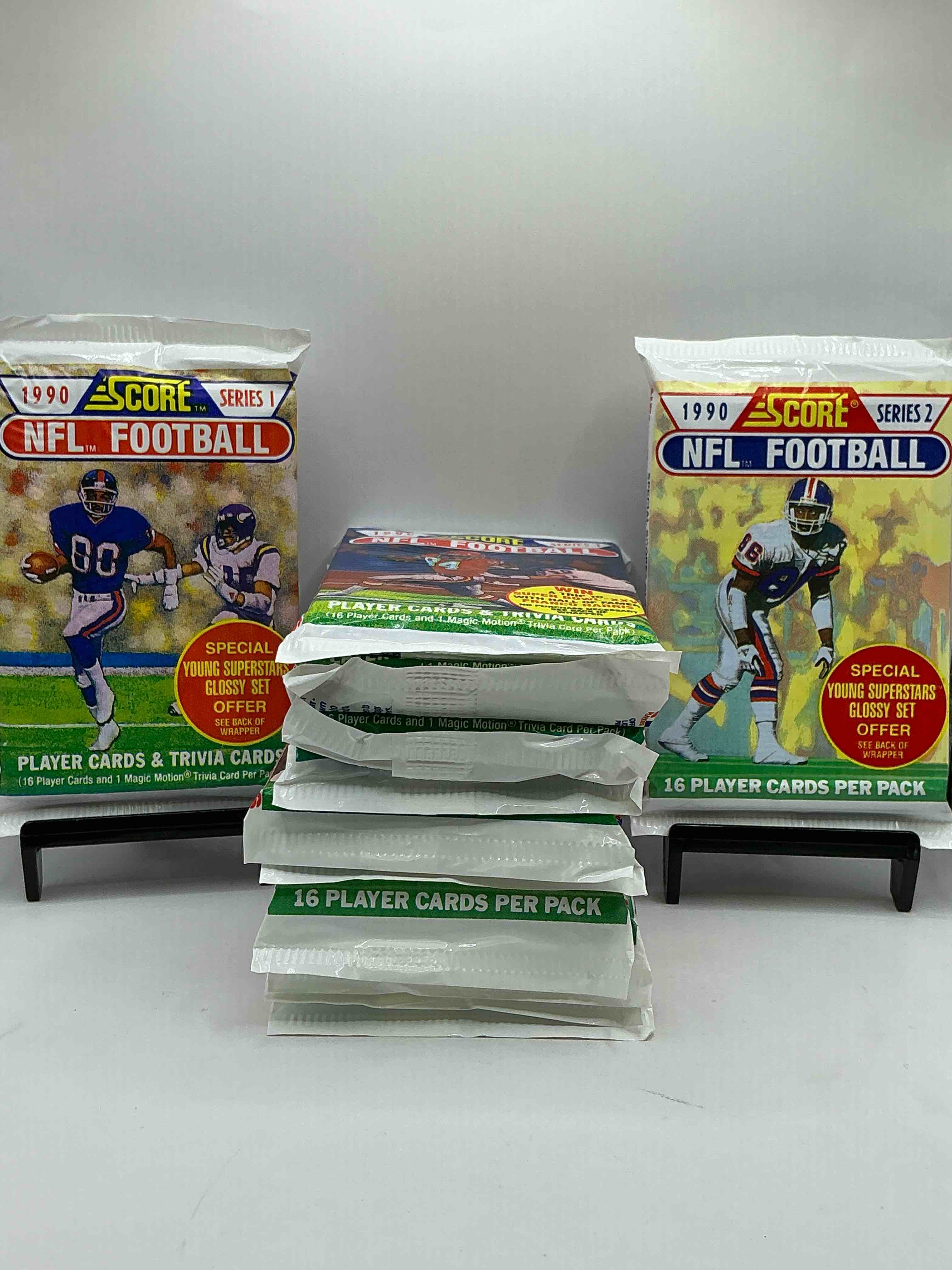 series 1 & 2! emmitt smith rookie!? in perfect condition worth hundreds! 1990 score football unopened collectible sports card packs! direct from original bax! look for valuable emmitt smith rookie cards! let the search begin!