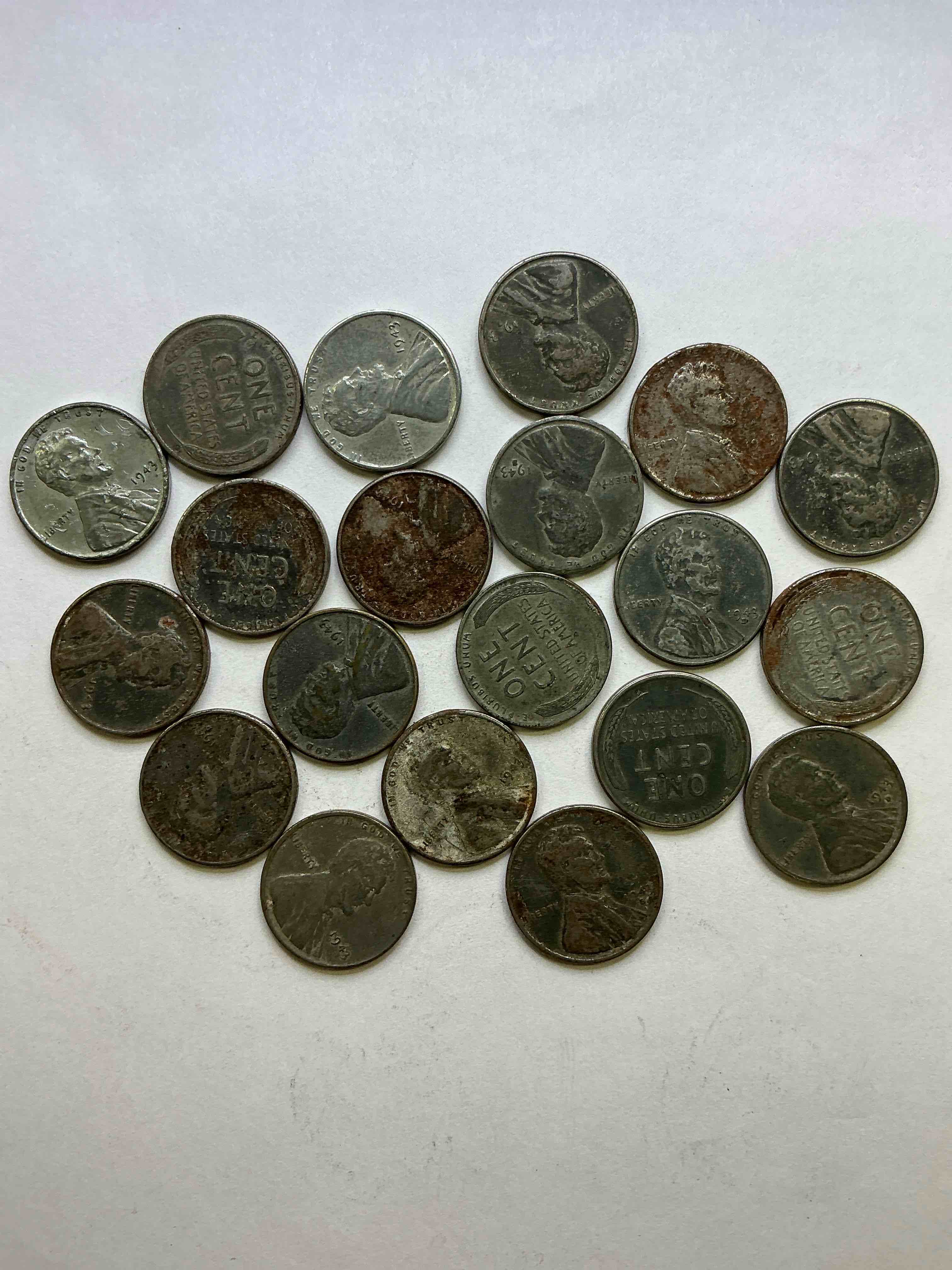 1943 World War Il History! Did You Know That In 1943 Copper Was So Valuable For Making Ammunition That The U.S. Treasury Made Pennies Out Of Steel?! 1943 STEEL Pennies Have Become Valuable, Rare Collector Items! Up For Auction Are Rare WWII Steel Pennies Appearing Circulated. Own Pieces Of World War II History That Are An Awesome Investment!