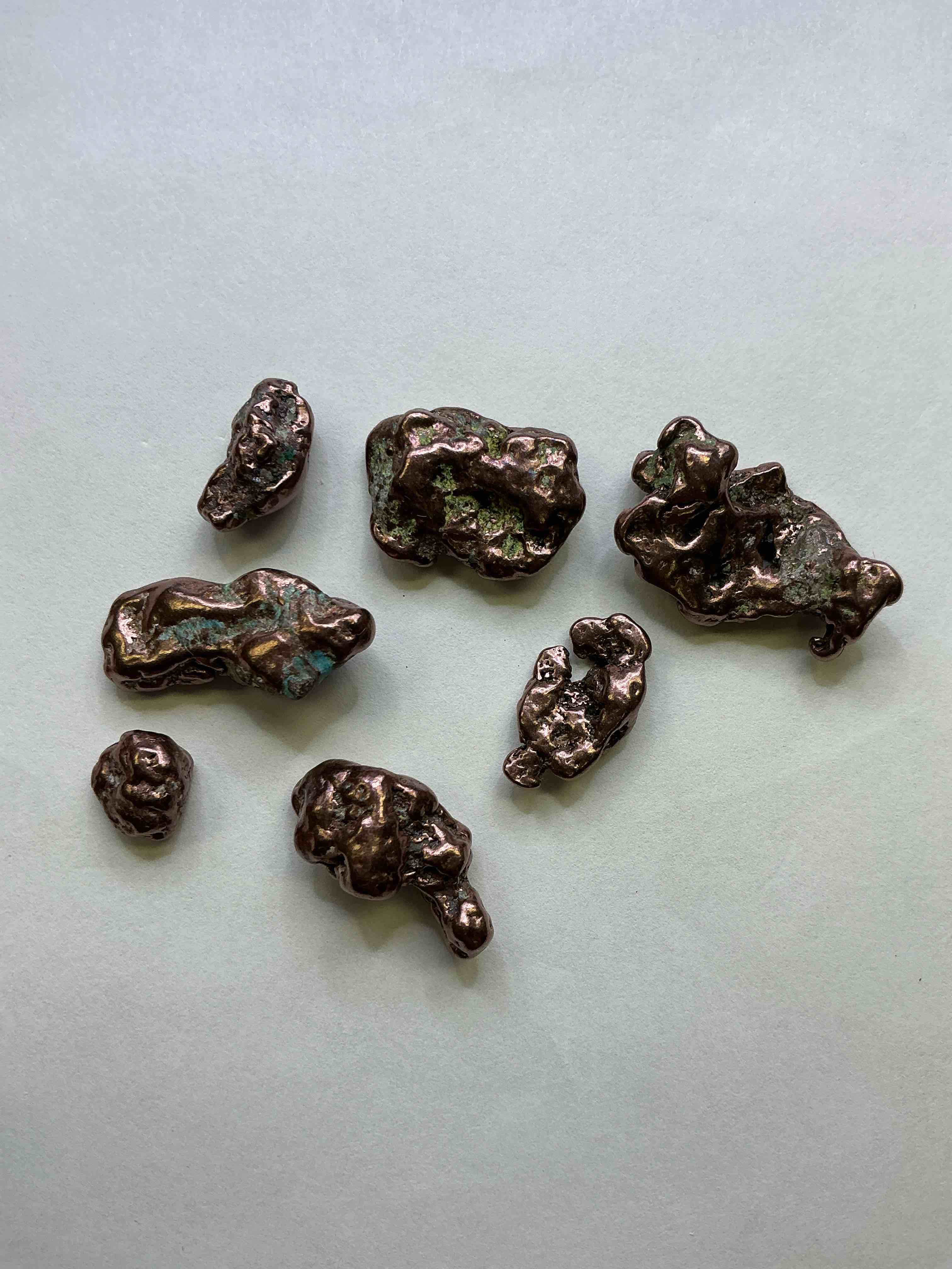 Copper Nuggets In Rare Form! Check Out These Rarely Seen Approximately .999 Copper Nuggets Direct From Prospecting In Copper Harbor, Michigan! Copper In Nugget Form Is Rarely Seen & Each Piece Is Completely Unique. A Great Investment In Fine U.S. Michigan Copper & Also Really Cool Conversation Pieces!