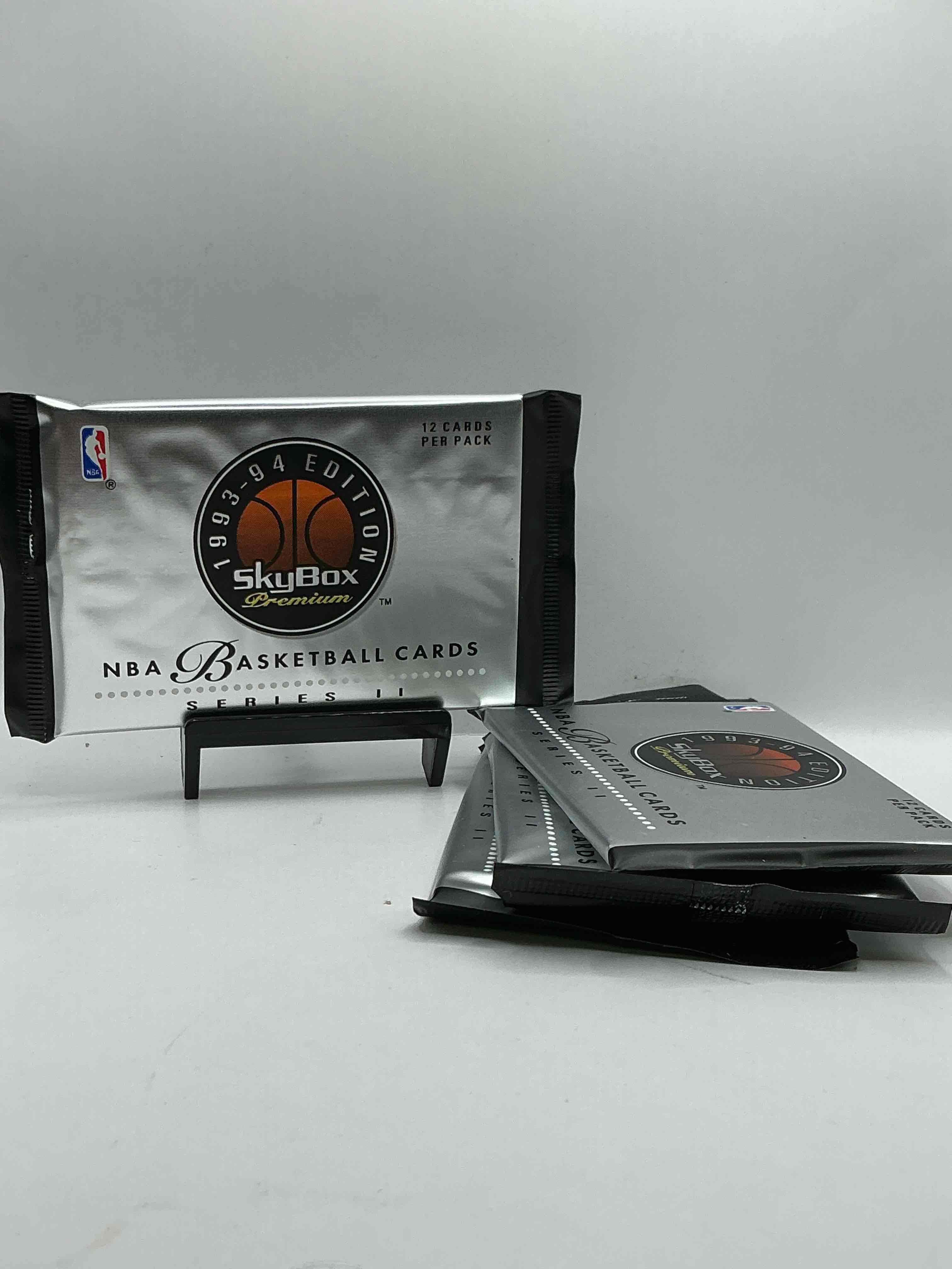 nba skybox premium series ii basketball packs! 1993-94 edition skybox packs! these beautiful packs are getting to be very hard to find. these premiere edition card packs are rare & super cool! look for michael jordan, david robinson, dennis rodman & so many more 80’s & 90’s legends!