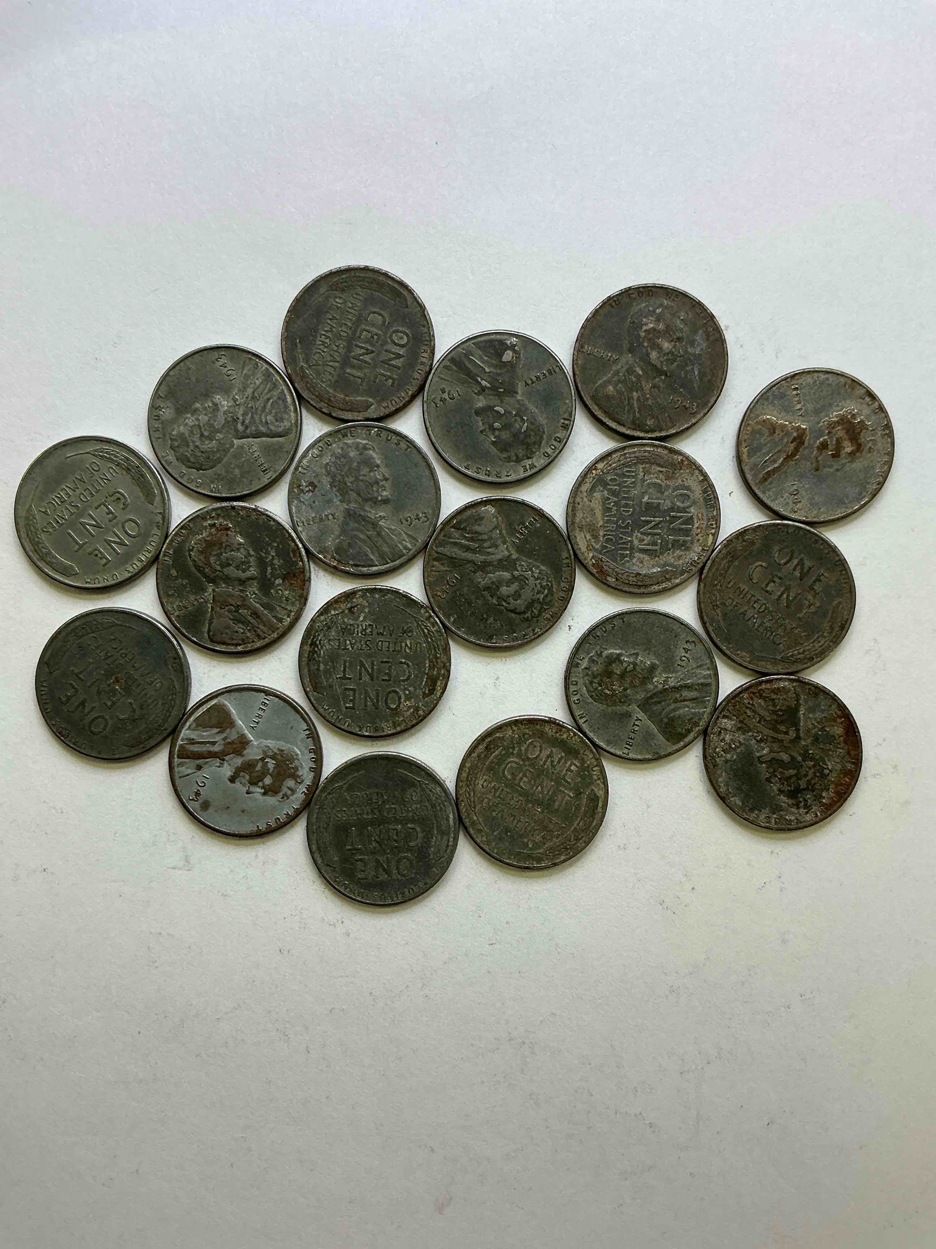 1943 World War Il History! Did You Know That In 1943 Copper Was So Valuable For Making Ammunition That The U.S. Treasury Made Pennies Out Of Steel?! 1943 STEEL Pennies Have Become Valuable, Rare Collector Items! Up For Auction Are Rare WWII Steel Pennies Appearing Circulated. Own Pieces Of World War II History That Are An Awesome Investment!