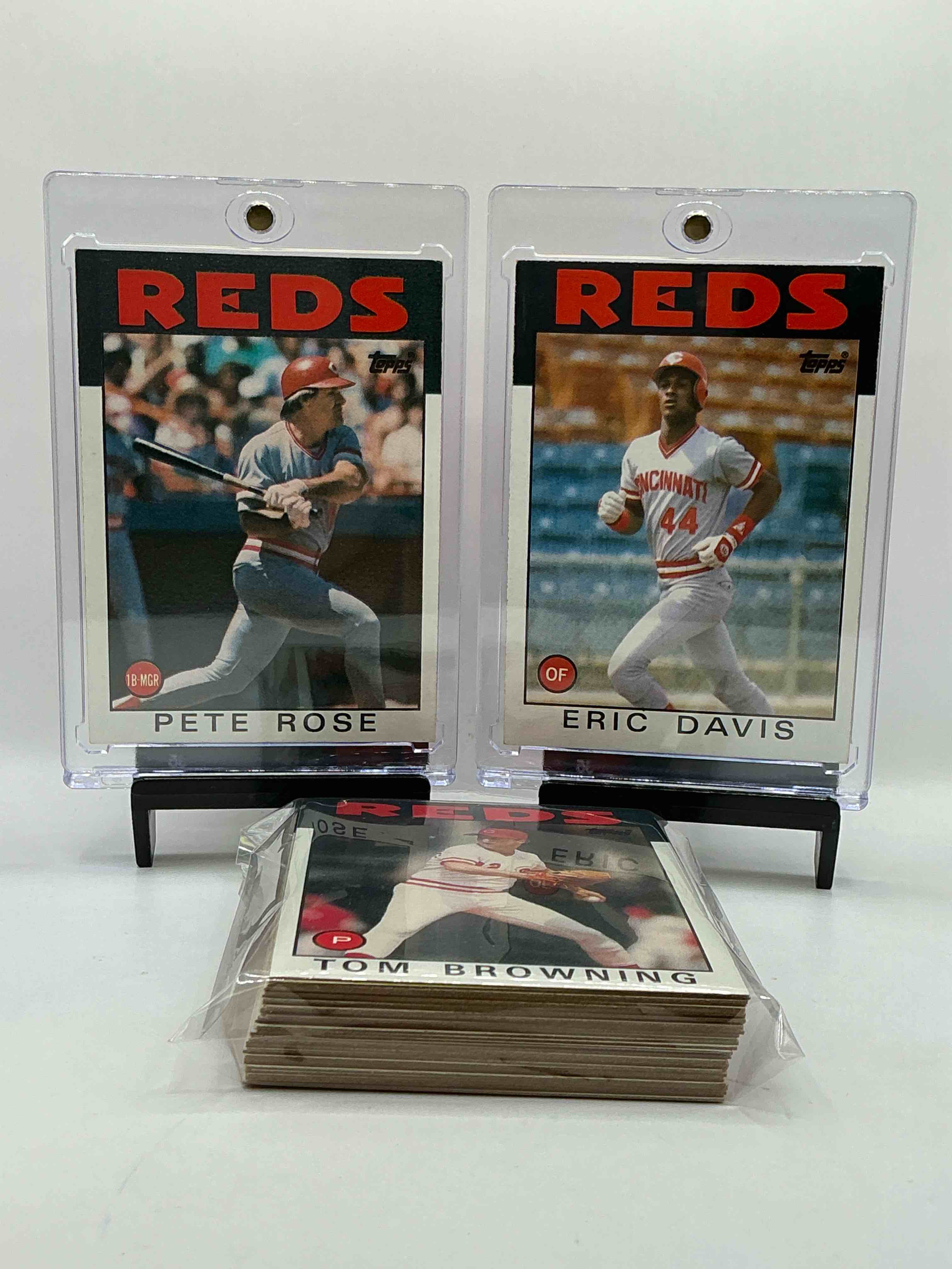 1986 Topps Baseball REDS Complete Set! 36 Card Reds Set, Including Multiple Pete Rose Cards! Legends Like Pete Rose, Eric Davis & So Many More!