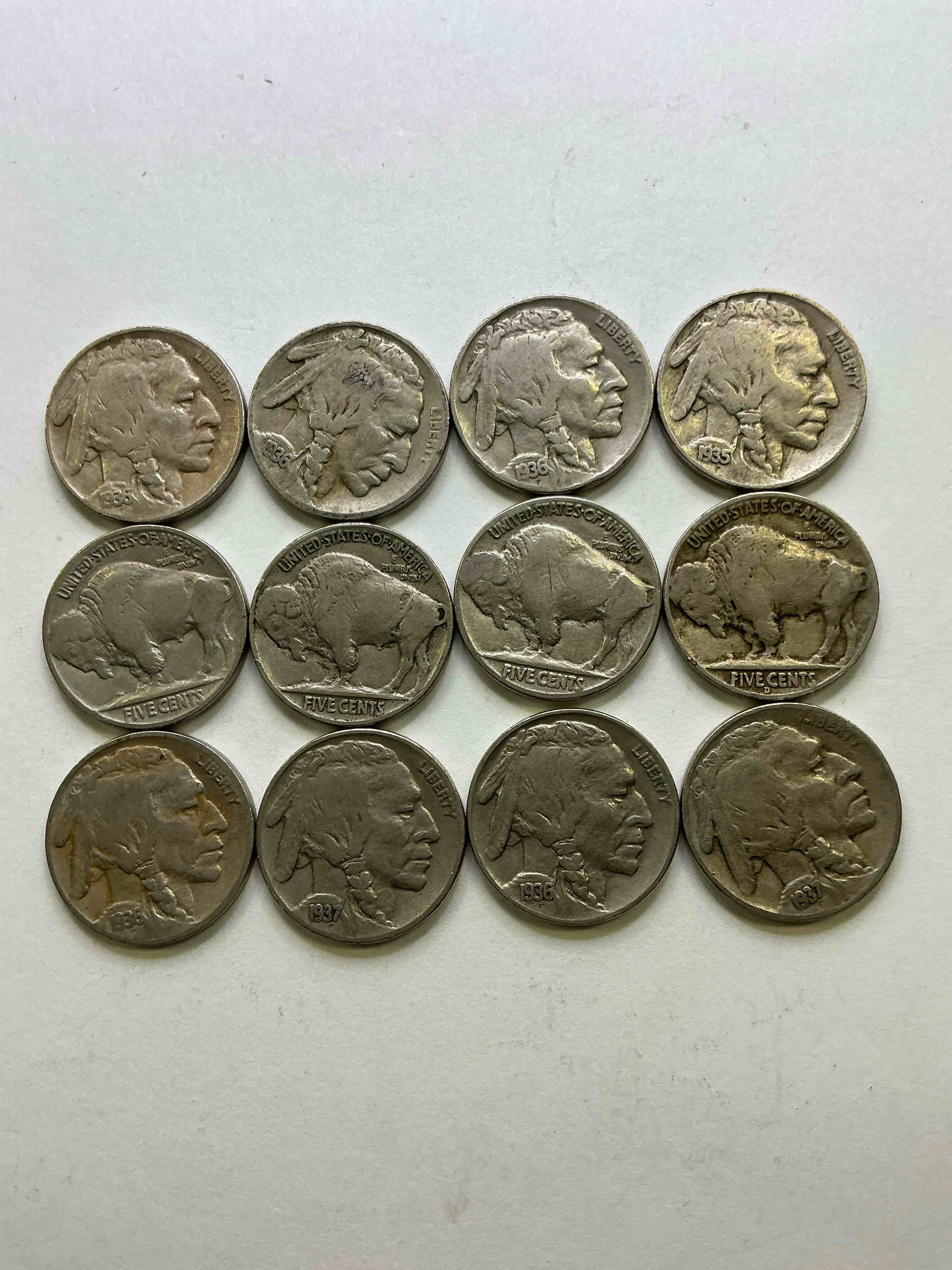 Historic Buffalo Nickels! Indian Head Buffalo Nickels Were Minted From 1913 To 1938 & Have Become A Favorite For Coin Collectors Around The World! Own Pieces Of American History With These Cool Indian Head Buffalo Nickels In Circulated Condition, Most With Visible Dates Which Is Very Rare For Buffalo Nickels!