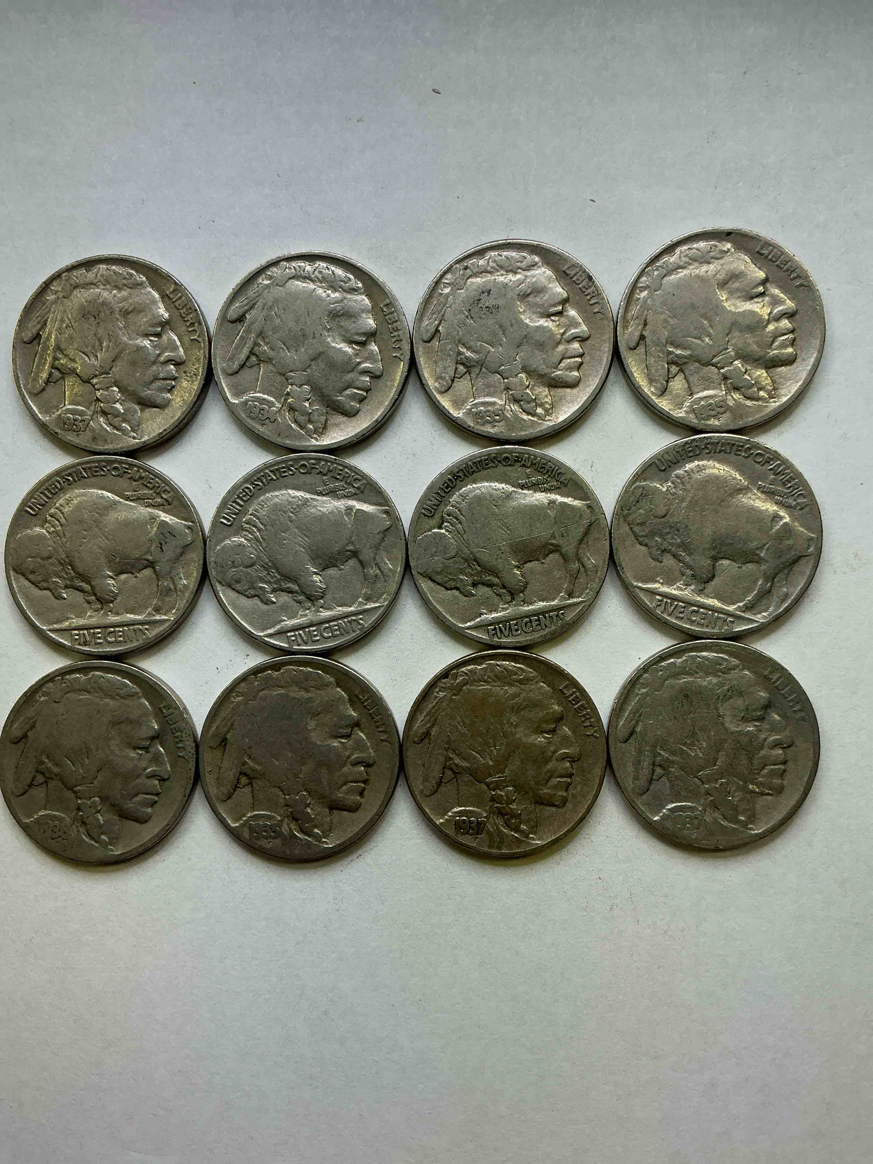 Historic Buffalo Nickels! Indian Head Buffalo Nickels Were Minted From 1913 To 1938 & Have Become A Favorite For Coin Collectors Around The World! Own Pieces Of American History With These Cool Indian Head Buffalo Nickels In Circulated Condition, Most With Visible Dates Which Is Very Rare For Buffalo Nickels!