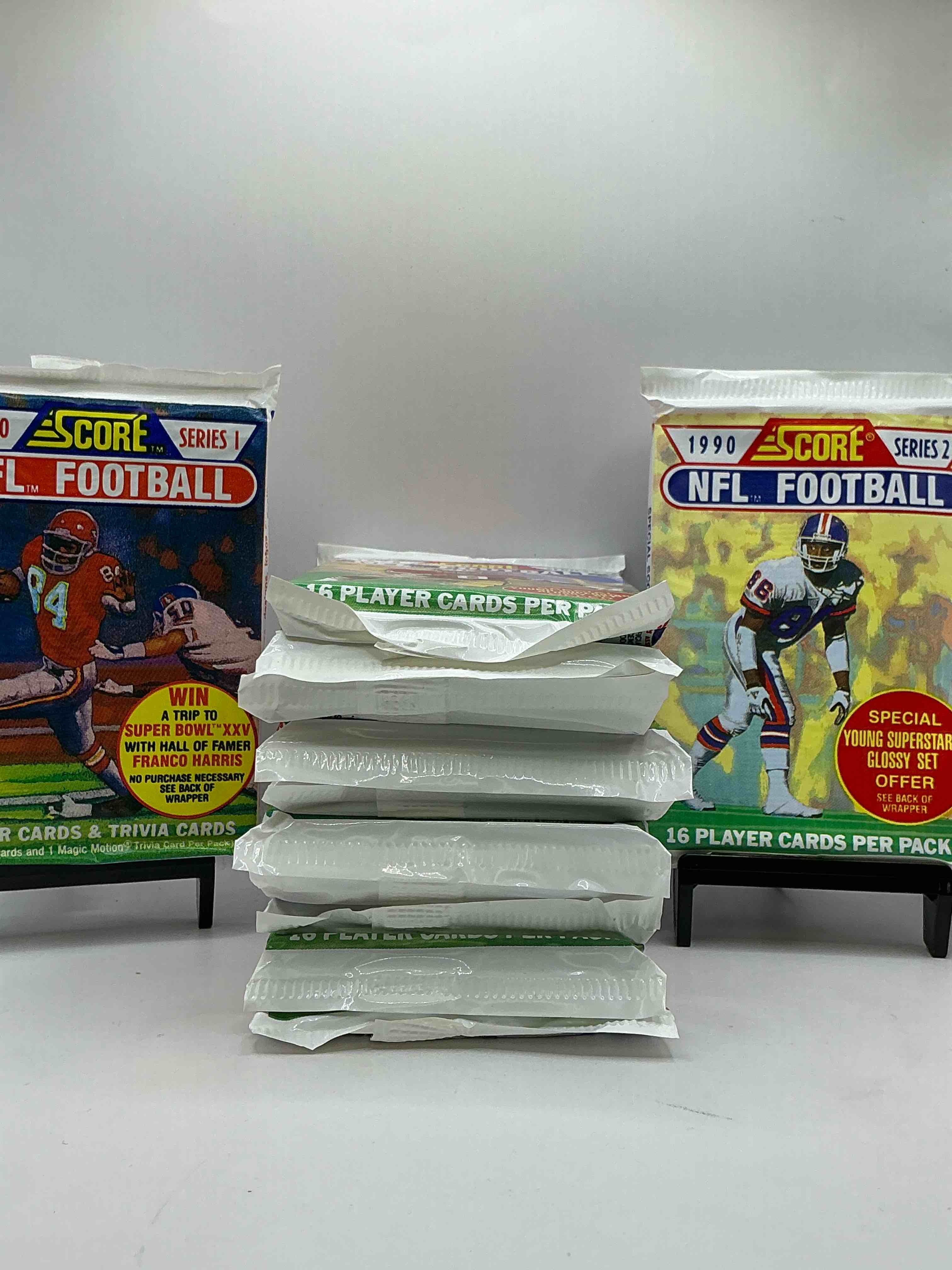 series 1 & 2! emmitt smith rookie!? in perfect condition worth hundreds! 1990 score football unopened collectible sports card packs! direct from original bax! look for valuable emmitt smith rookie cards! let the search begin!