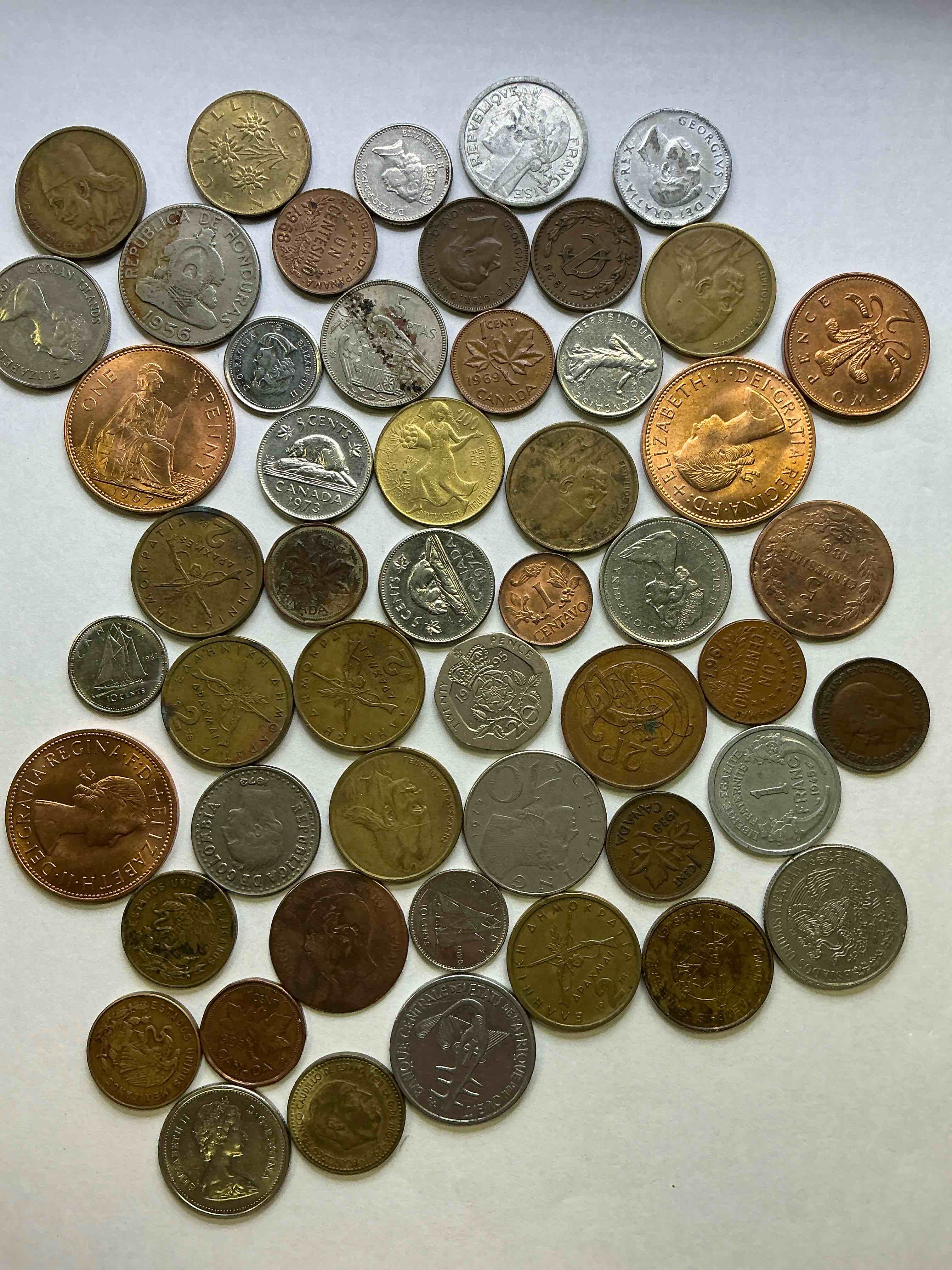 World Coins, Antique & Vintage! Each Lot Is Unique! Many Different Years, Countries, Sizes & Exotic Places. This Cool Collection Of Antique Coins From Around The World Is Loads Of Fun! Have Fun Identifying Each Coin & Country As A Great Educational Tool! A Great Investment Too!