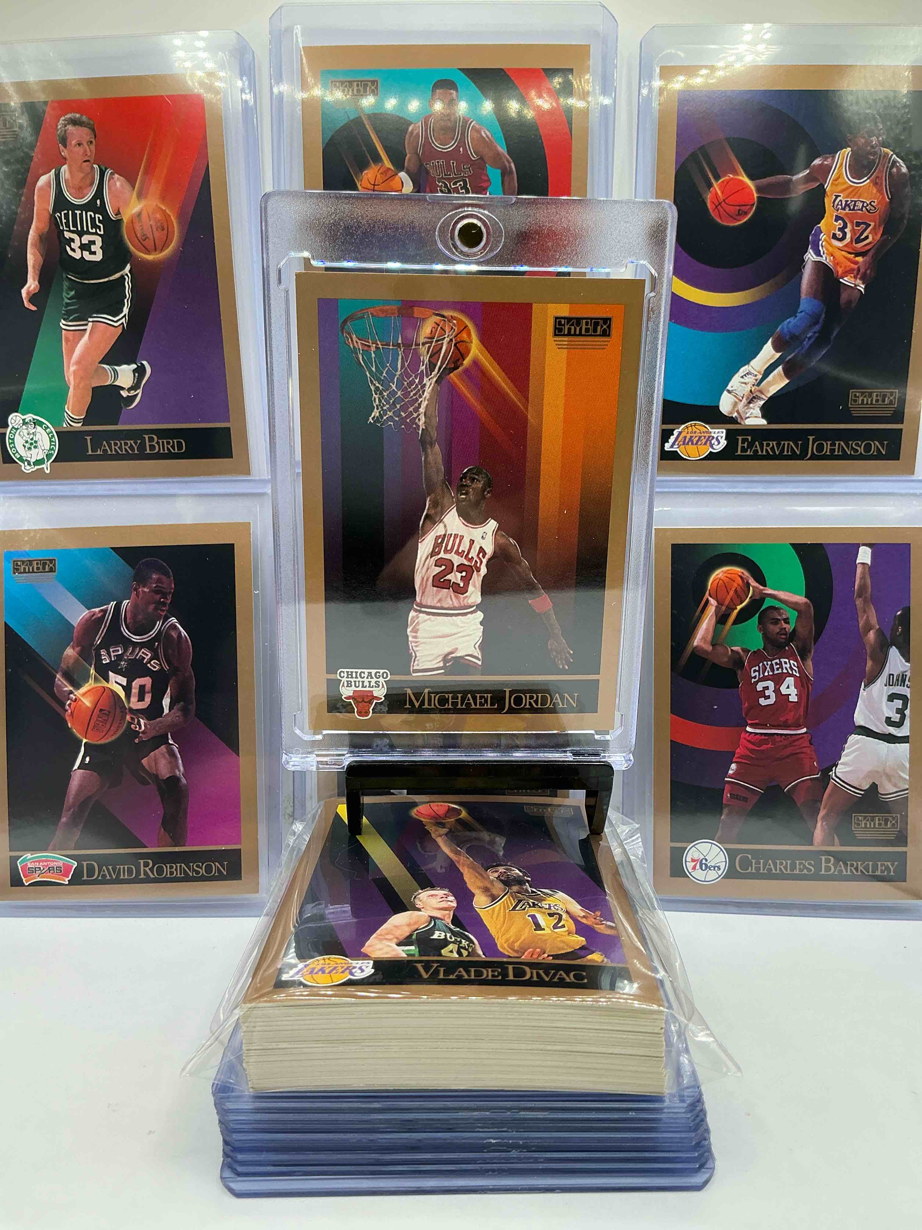 Michael Jordan! 1990 Skybox 50 Card Basketball! The BEST Cards From The Year! Michael Jordan, Magic Johnson, Larry Bird, Scottie Pippen, David Robinson, Charles Barkley, Karl Malone, Clyde Drexler & More! All Stars, Hall Of Famers, Champions & More, The Perfect Mix Of Miscellaneous '90 NBA Variety!