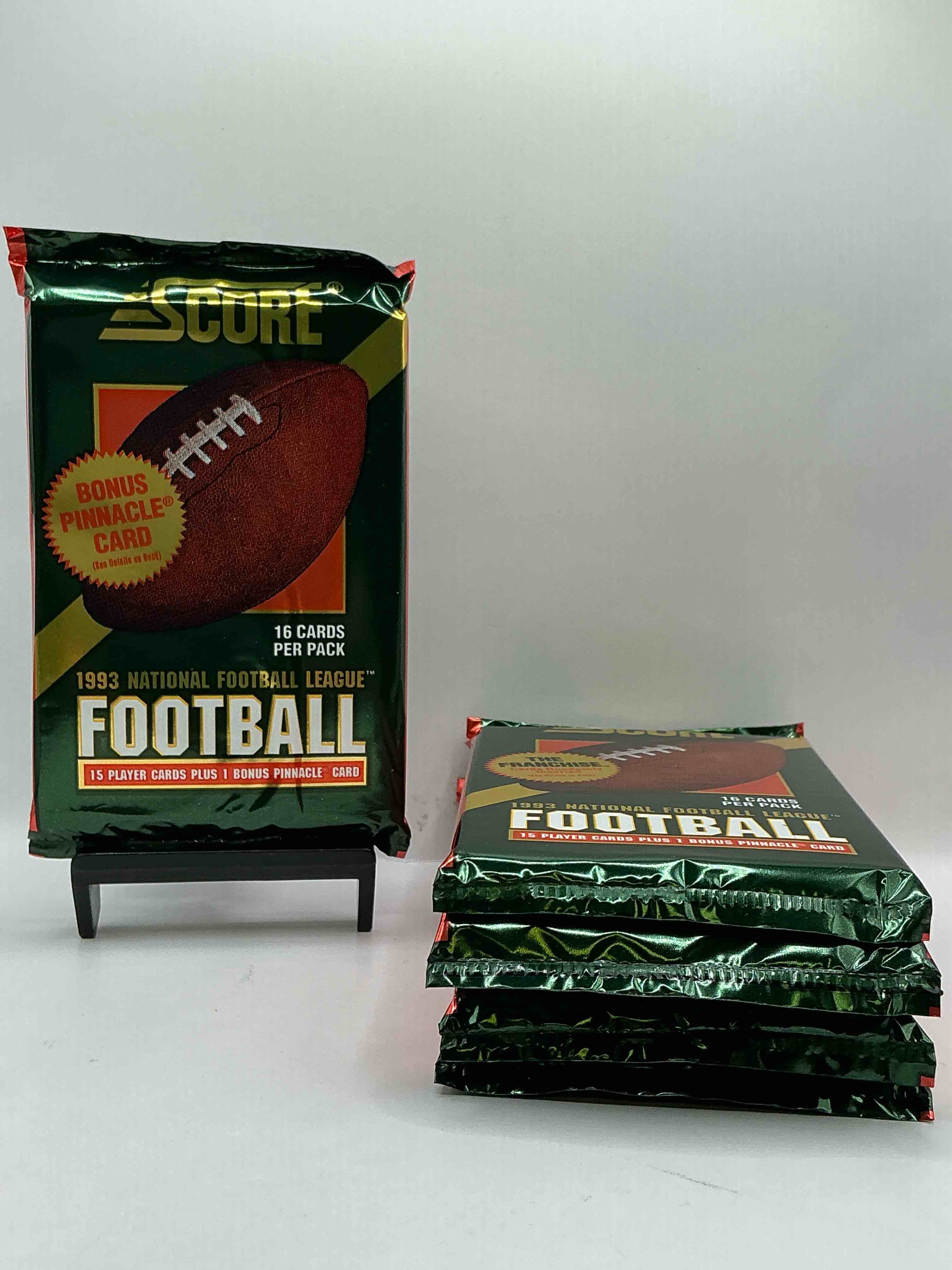 1993 Score Football! “The Franchise” & Bonus Pinnacle Card! So Many Things To Search For! Look For Legends & Stars, Jerry Rice, Barry Sanders, Bo Jackson, Dan Marino, Deion Sanders, Troy Aikman & More!