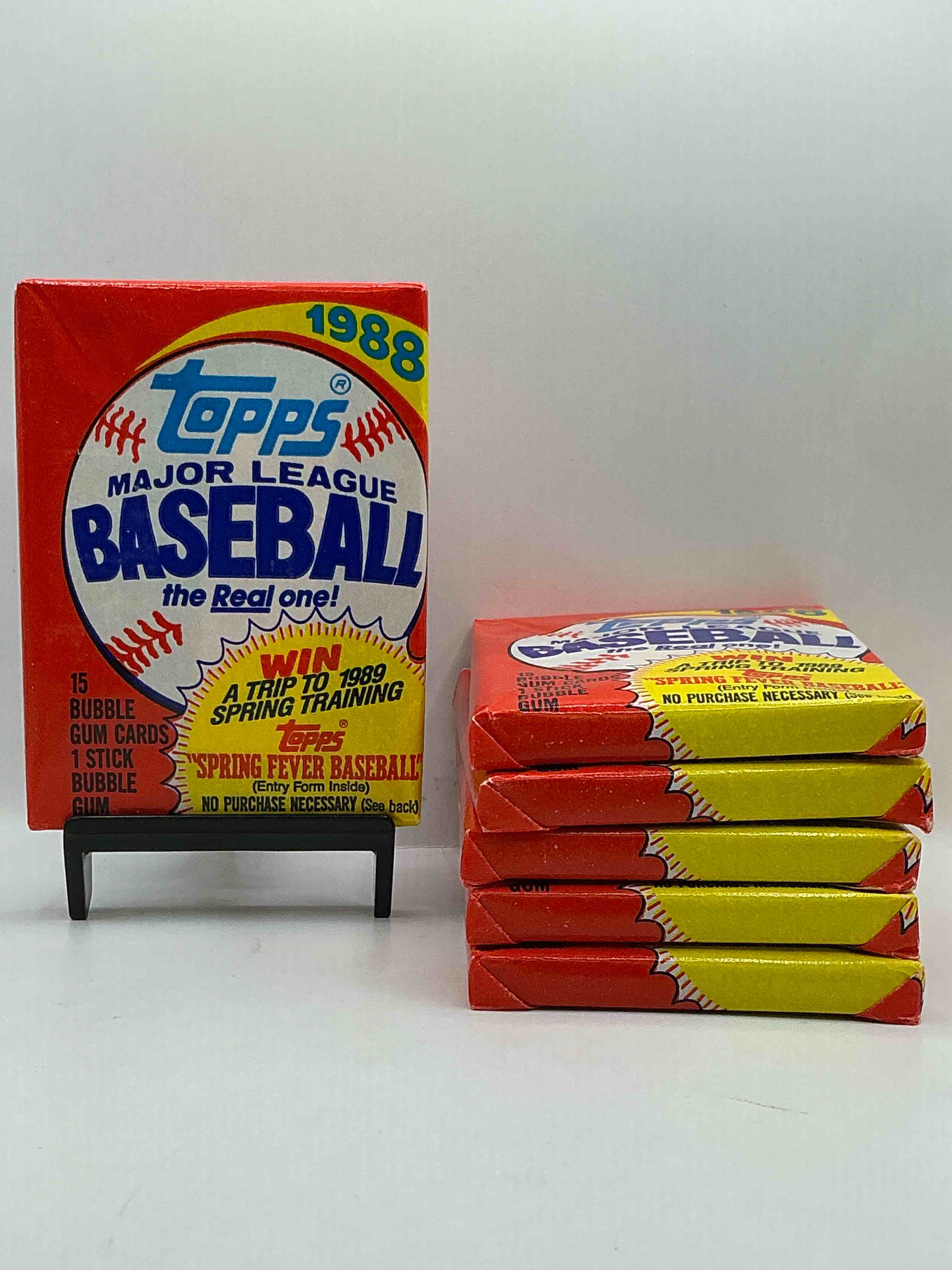80's Baseball Fan's Rejoice! 1988 Topps Baseball Unopened Wax Packs Full Of Collectible Trading Cards! Search For Valuable Don Mattingly "World Of Baseball" & Nolan Ryan Cards Worth Hundreds In Perfect Condition!