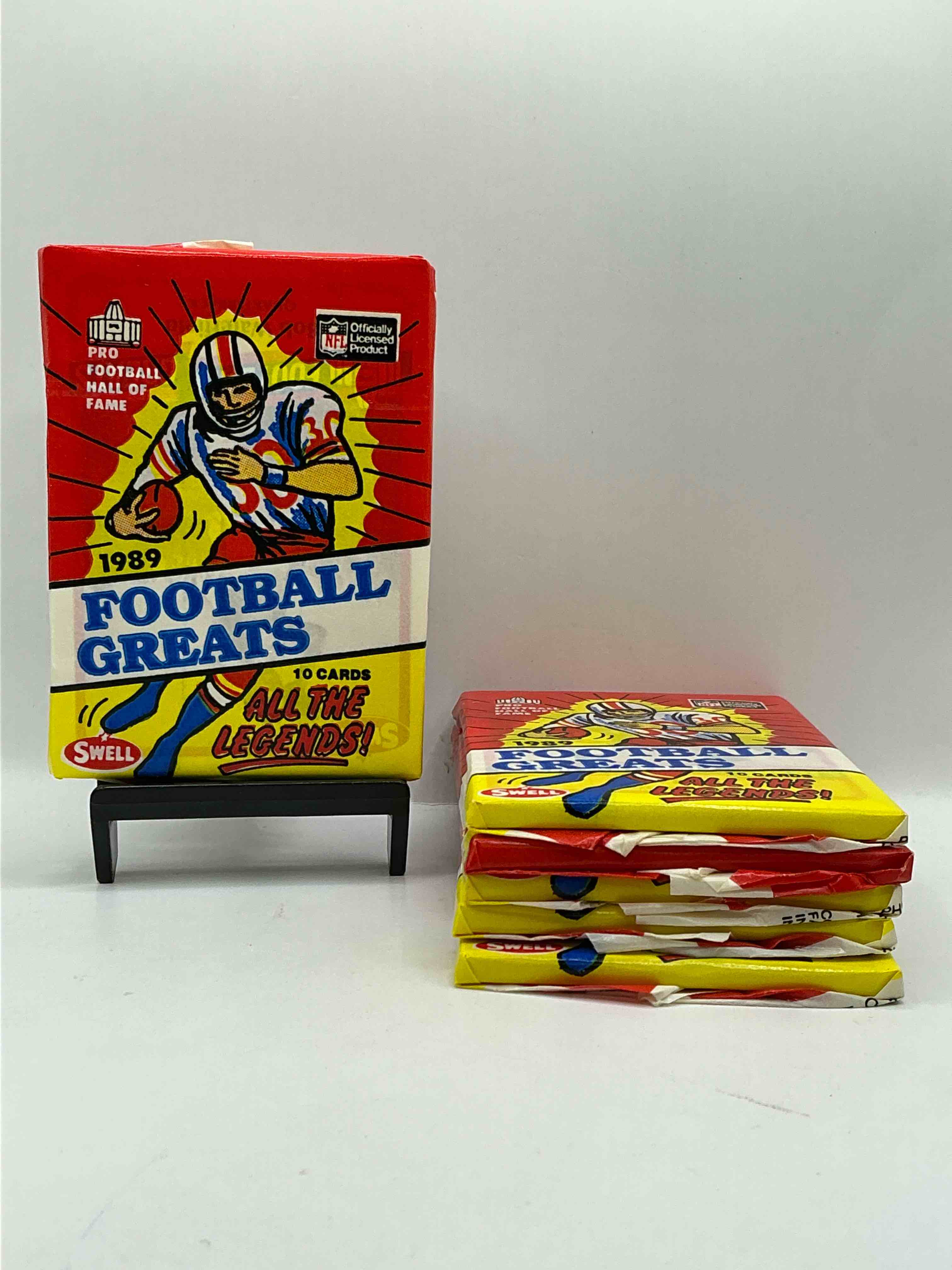 Blast From The Past! 1989 Football Greats! Pro Football Hall Of Fame Cards!Legends From Way Back When! Look For Terry Bradshaw, Gale Sayers, Dick Butkus, Joe Namath & So Many More Iconic & Insane Legends!