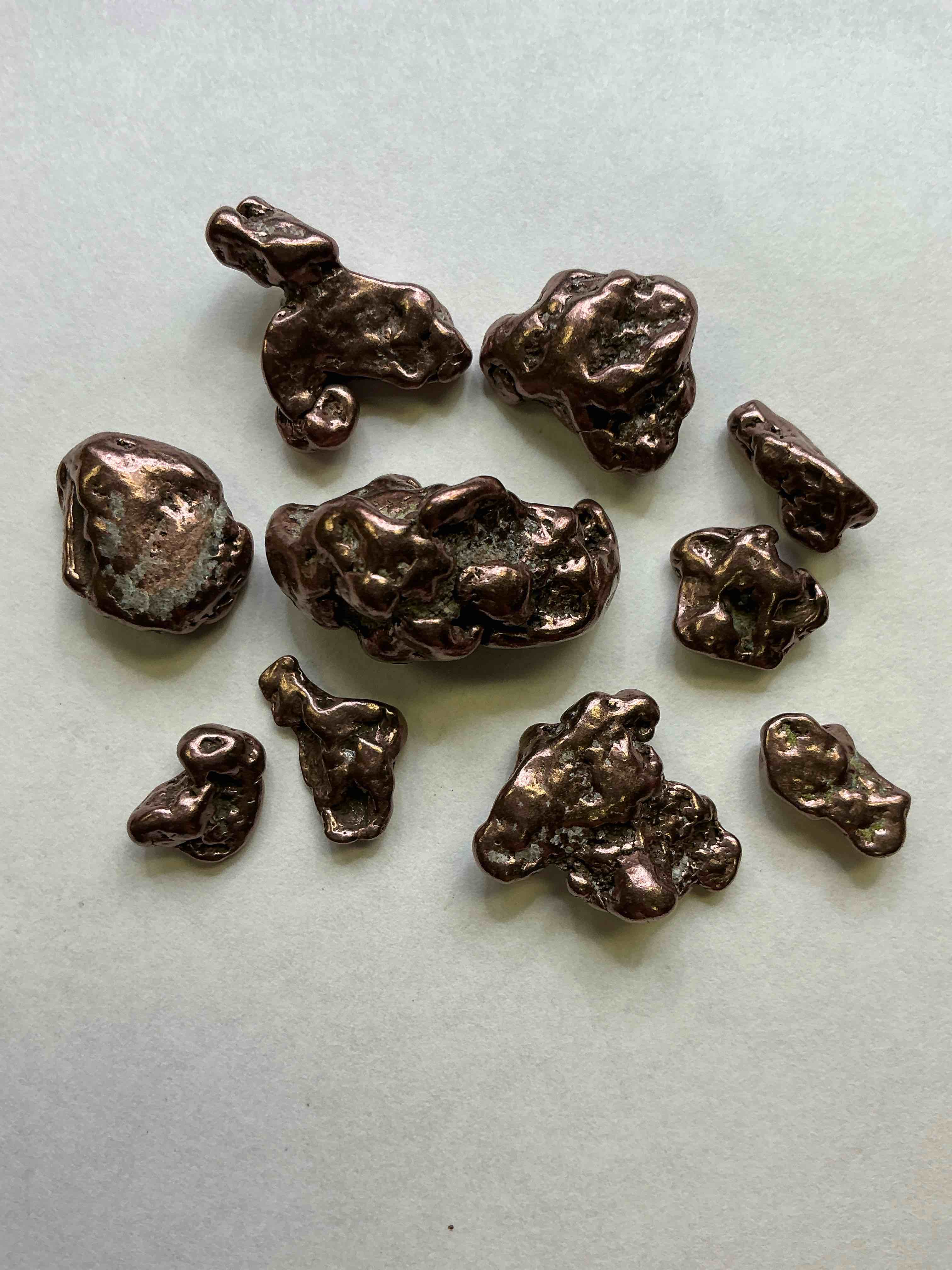 Copper Nuggets In Rare Form! Check Out These Rarely Seen Approximately .999 Copper Nuggets Direct From Prospecting In Copper Harbor, Michigan! Copper In Nugget Form Is Rarely Seen & Each Piece Is Completely Unique. A Great Investment In Fine U.S. Michigan Copper & Also Really Cool Conversation Pieces!