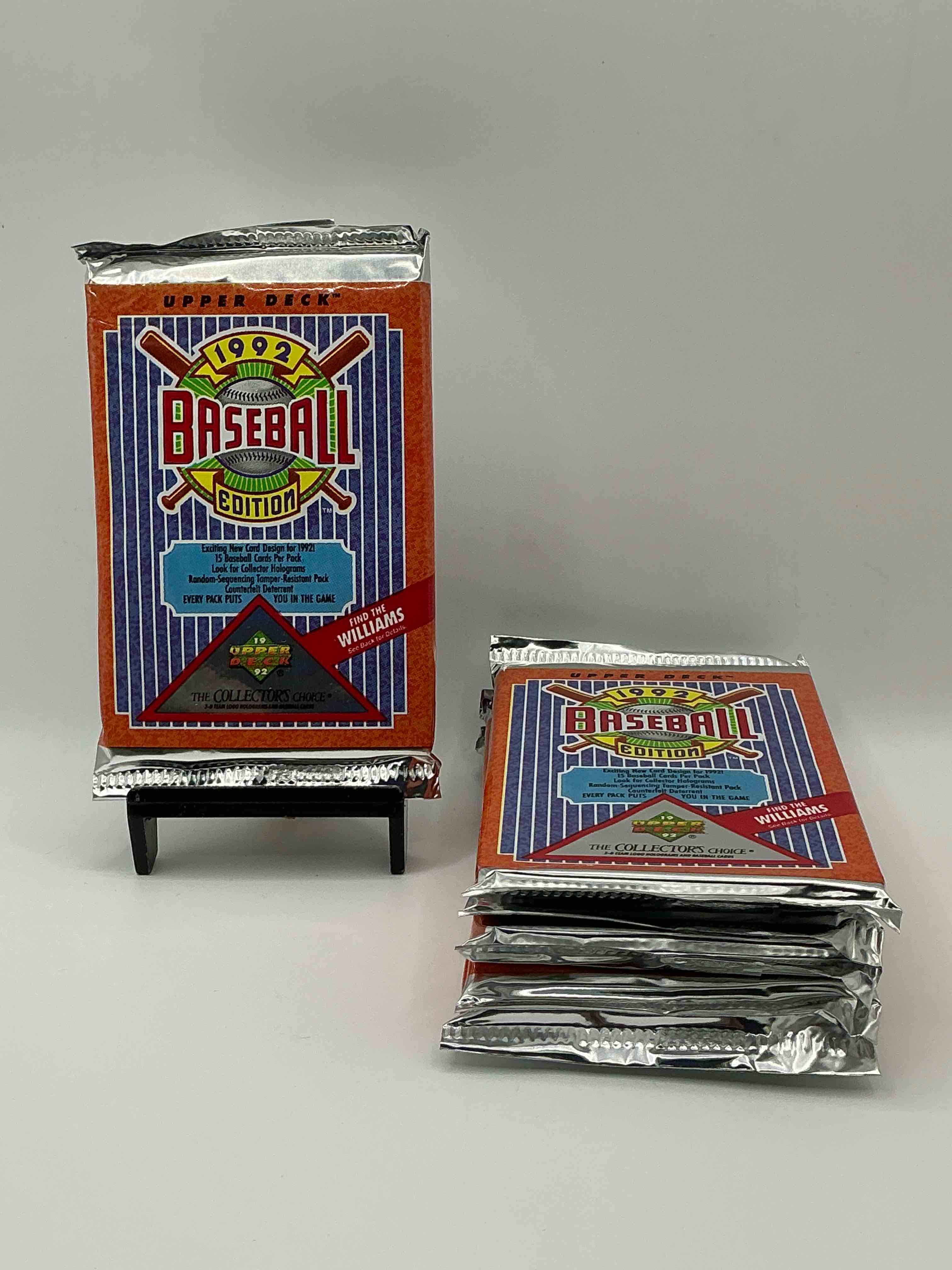 Find The Williams! 1992 Edition Upper Deck Baseball Cards!  Direct From Original Retail Case! An Uncommon Find For Sure! Search For Rookie Cards From Pedro Martinez, Manny Ramirez & So Much More! Awesome, Uncommon Sports Memorabilia!