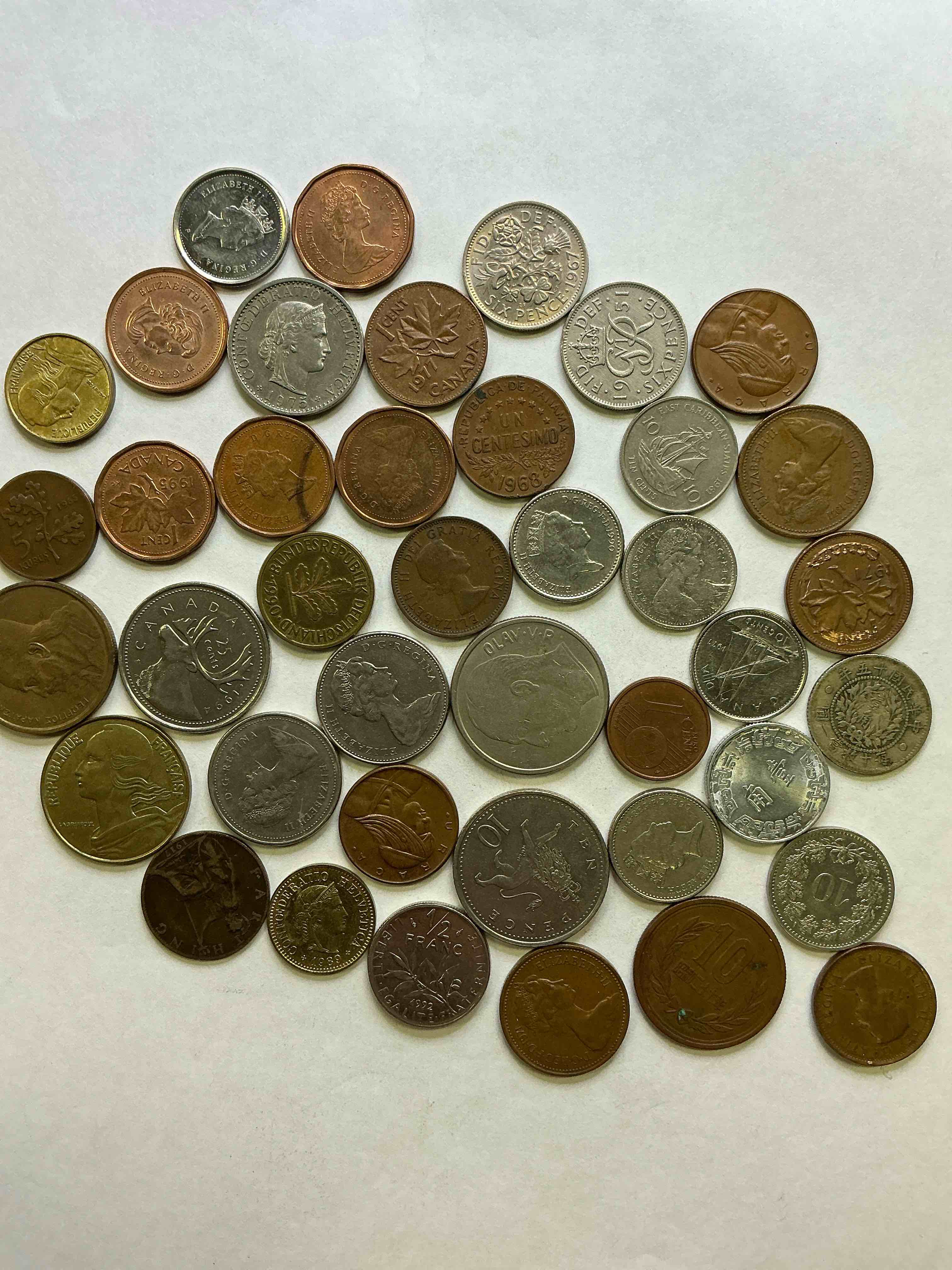 World Coins, Antique & Vintage! Each Lot Is Unique! Many Different Years, Countries, Sizes & Exotic Places. This Cool Collection Of Antique Coins From Around The World Is Loads Of Fun! Have Fun Identifying Each Coin & Country As A Great Educational Tool! A Great Investment Too!
