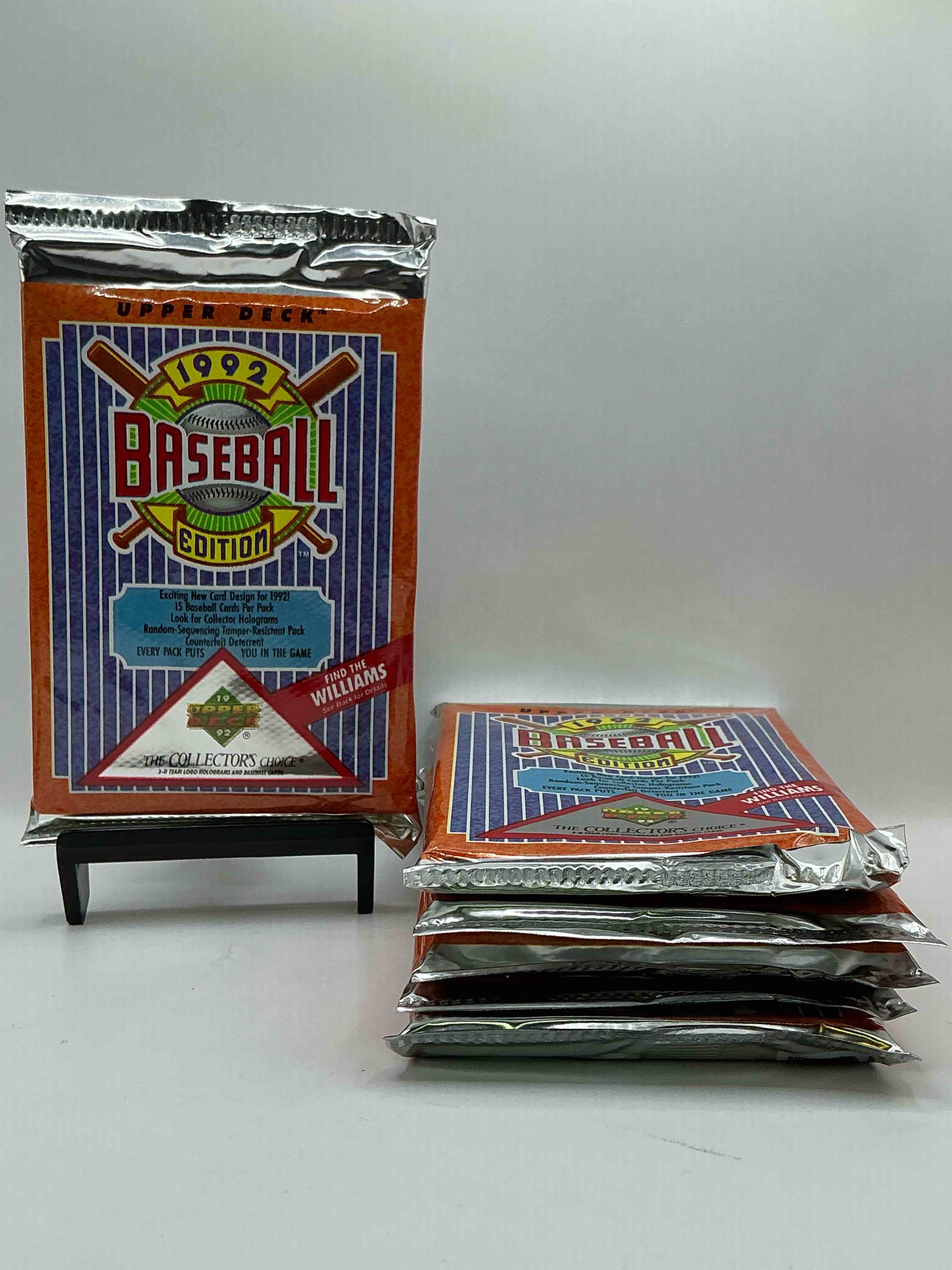 1992 Upper Deck Baseball Sealed Sports & Collectible Card Pack, Direct From Original Sealed Retail Case! Search For Ultra Rare & Valuable Ted Williams & Johnny Bench Signed Insert Cards As Well As Deion Sanders, Ken Griffey Jr., Nolan Ryan & So Much More!