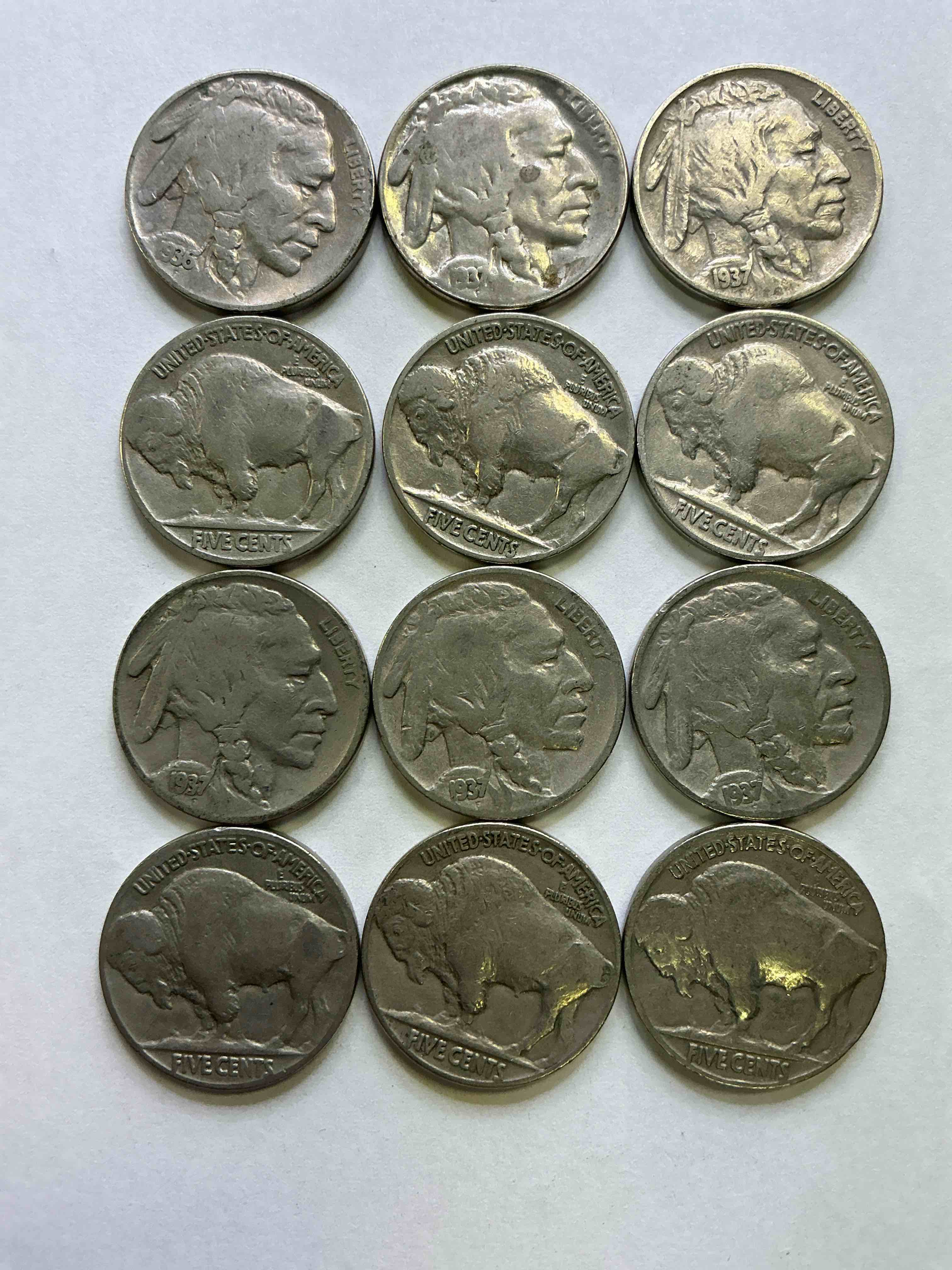 Historic Buffalo Nickels! Indian Head Buffalo Nickels Were Minted From 1913 To 1938 & Have Become A Favorite For Coin Collectors Around The World! Own Pieces Of American History With These Cool Indian Head Buffalo Nickels In Circulated Condition, Most With Visible Dates Which Is Very Rare For Buffalo