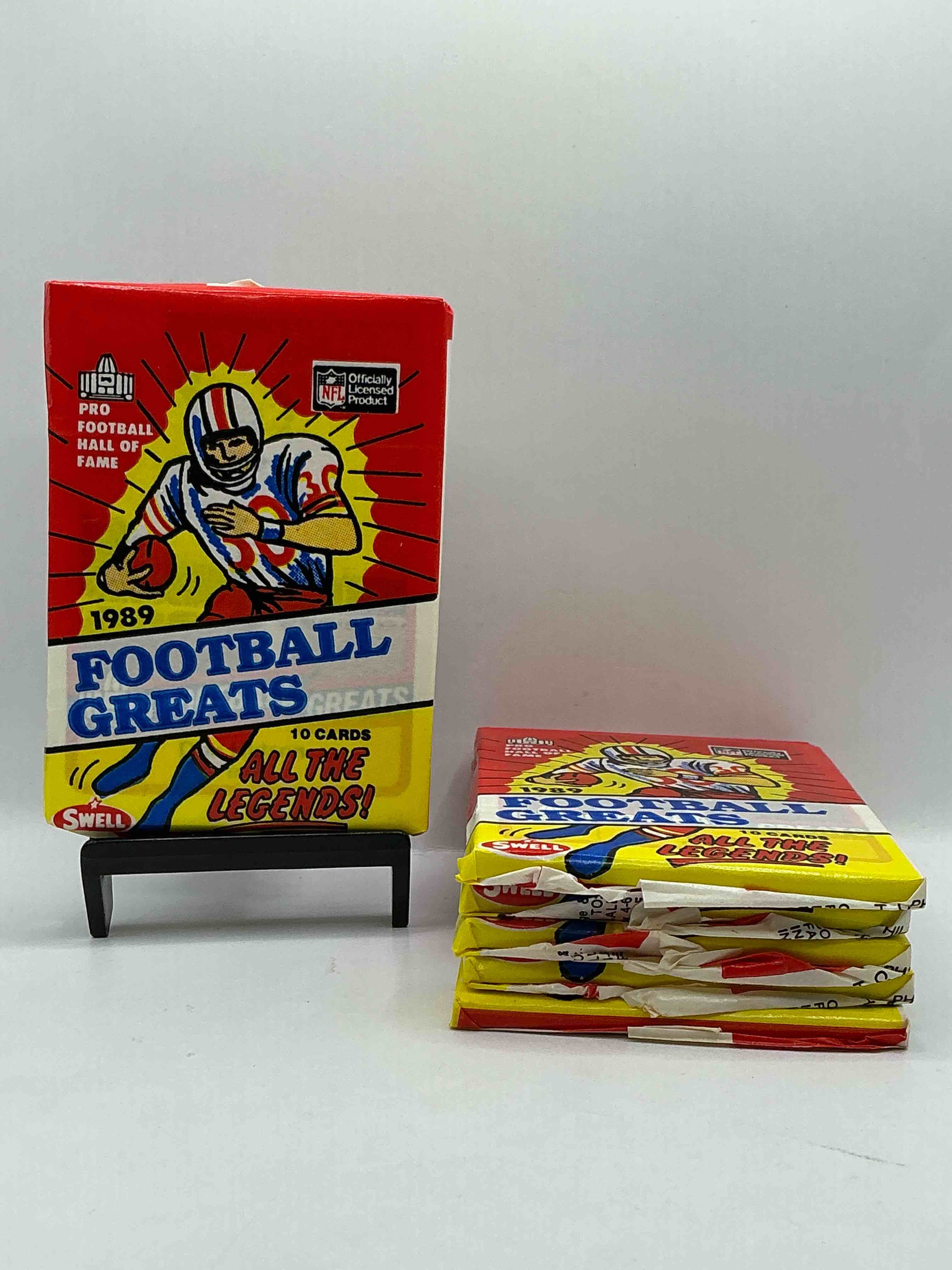 Blast From The Past! 1989 Football Greats! Pro Football Hall Of Fame Cards!Legends From Way Back When! Look For Terry Bradshaw, Gale Sayers, Dick Butkus, Joe Namath & So Many More Iconic & Insane Legends!