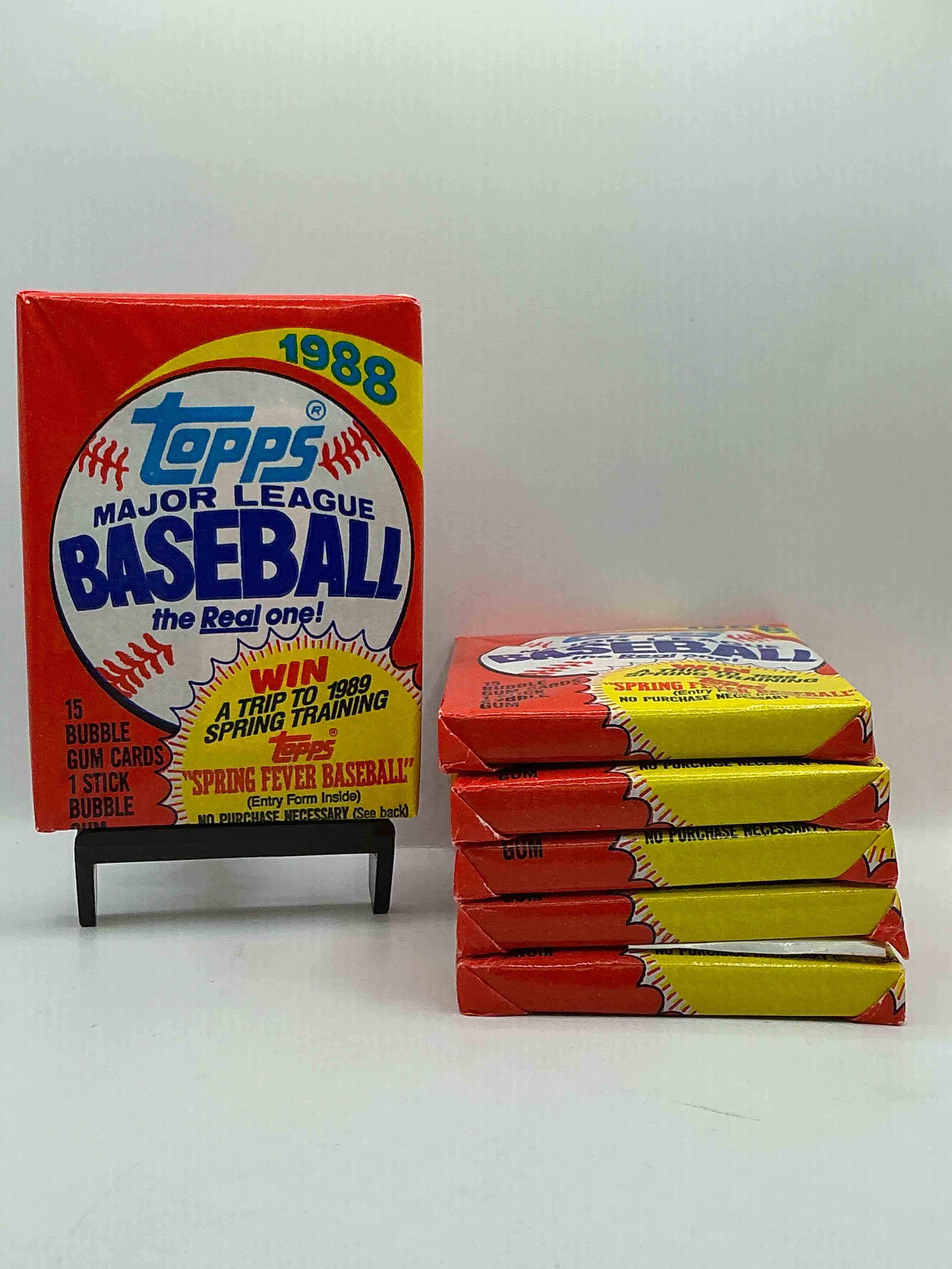 80's Baseball Fan's Rejoice! 1988 Topps Baseball Unopened Wax Packs Full Of Collectible Trading Cards! Search For Valuable Don Mattingly "World Of Baseball" & Nolan Ryan Cards Worth Hundreds In Perfect Condition!