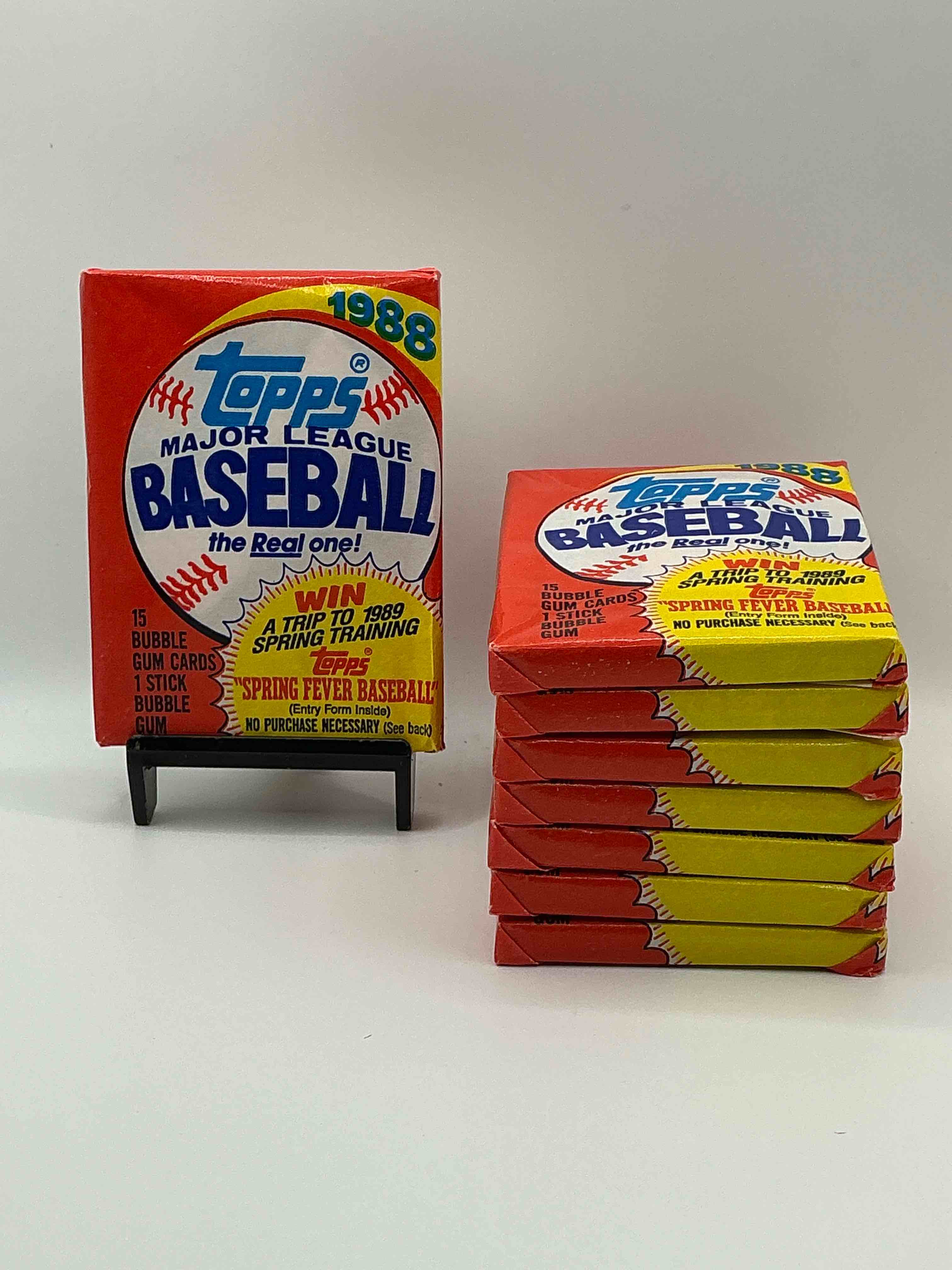 80's Baseball Fan's Rejoice! 1988 Topps Baseball Unopened Wax Packs Full Of Collectible Trading Cards! Search For Valuable Don Mattingly "World Of Baseball" & Nolan Ryan Cards Worth Hundreds In Perfect Condition!
