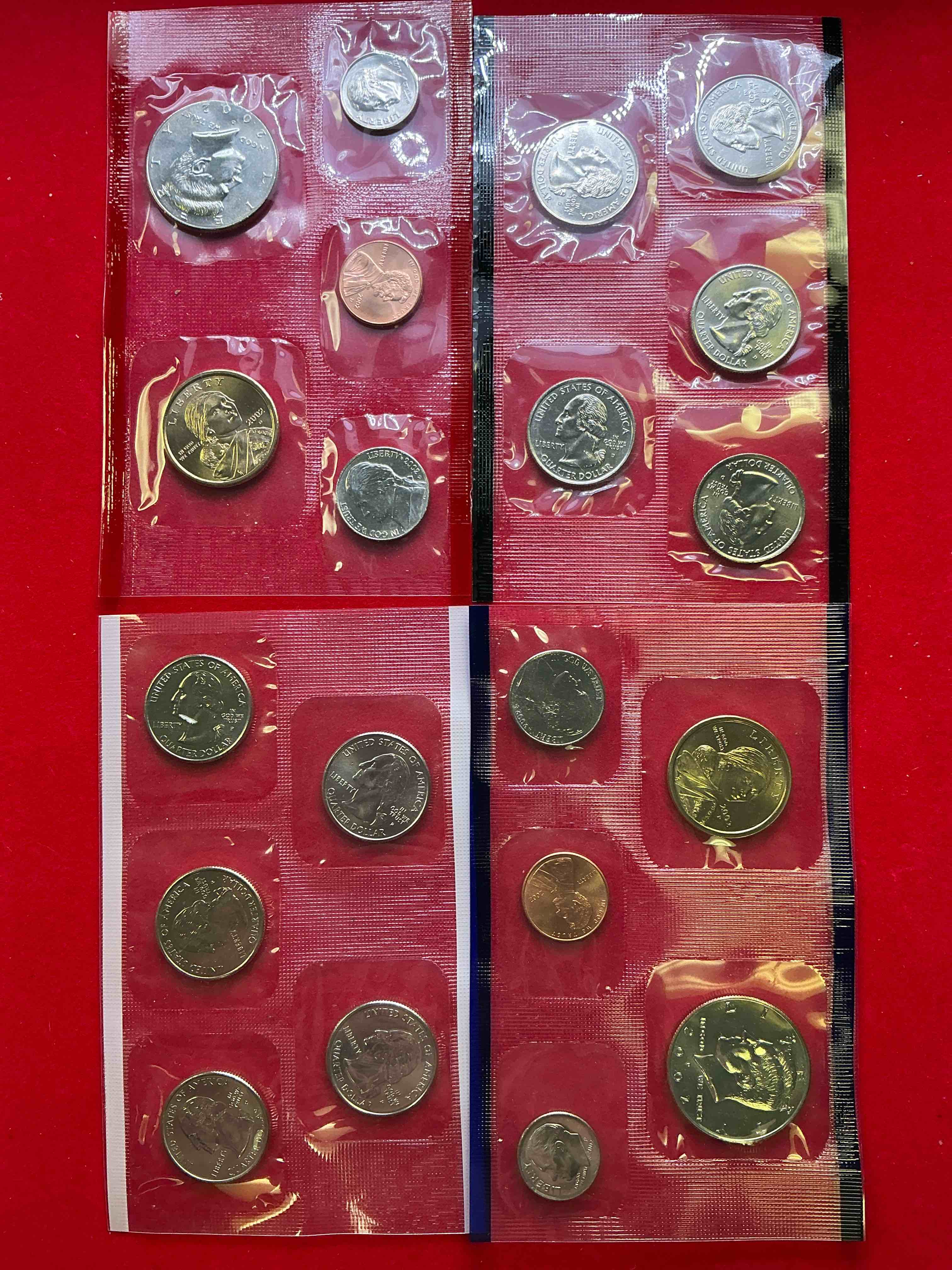 2002 Philadelphia & Denver Mint Set Coins! 20 Coin Mint Set, Including Sacagawea Dollars, Half Dollars, State Quarters, Nickels, Dimes & Pennies! Wow!