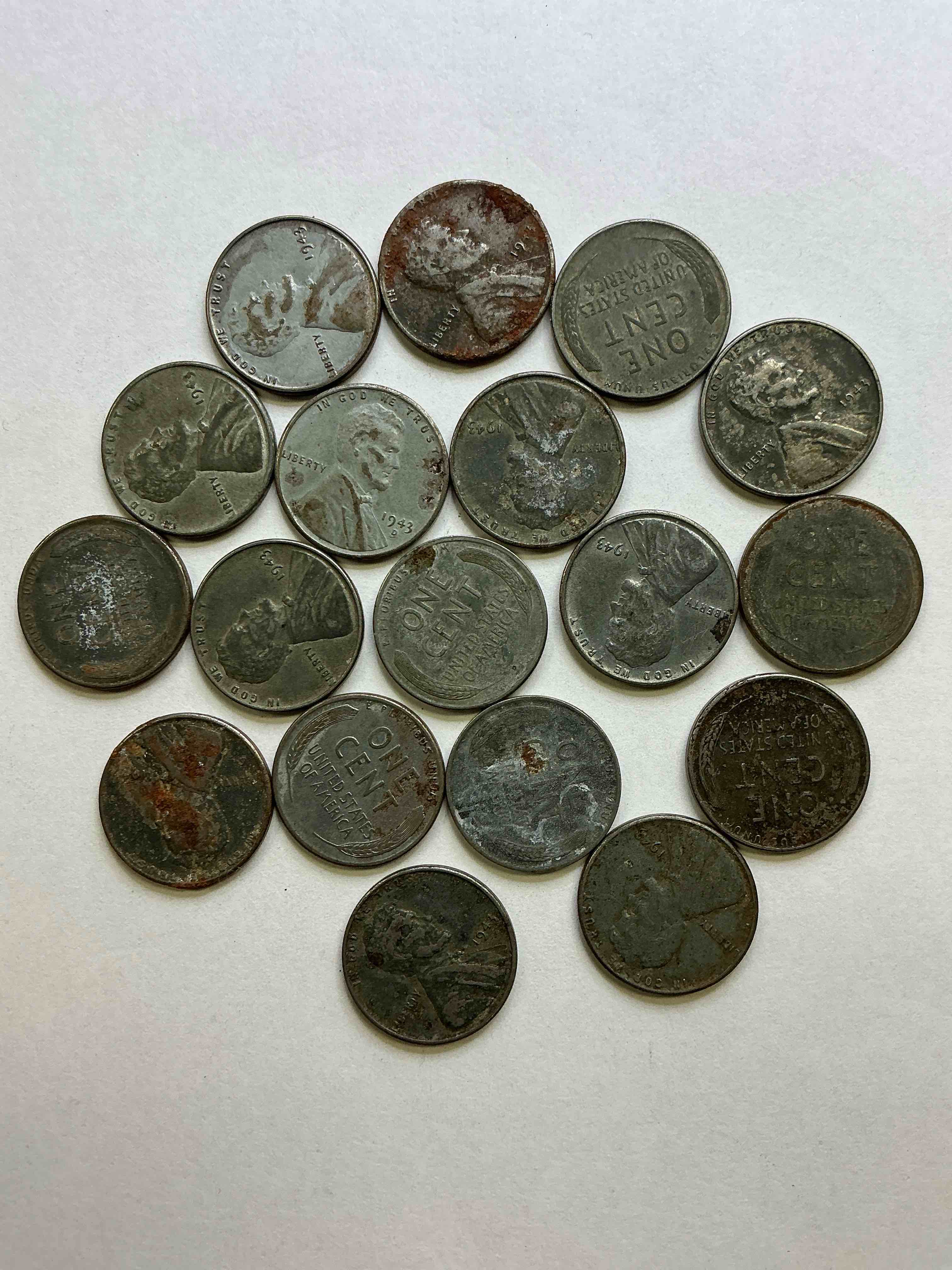 1943 World War Il History! Did You Know That In 1943 Copper Was So Valuable For Making Ammunition That The U.S. Treasury Made Pennies Out Of Steel?! 1943 STEEL Pennies Have Become Valuable, Rare Collector Items! Up For Auction Are Rare WWII Steel Pennies Appearing Circulated. Own Pieces Of World War II History That Are An Awesome Investment!