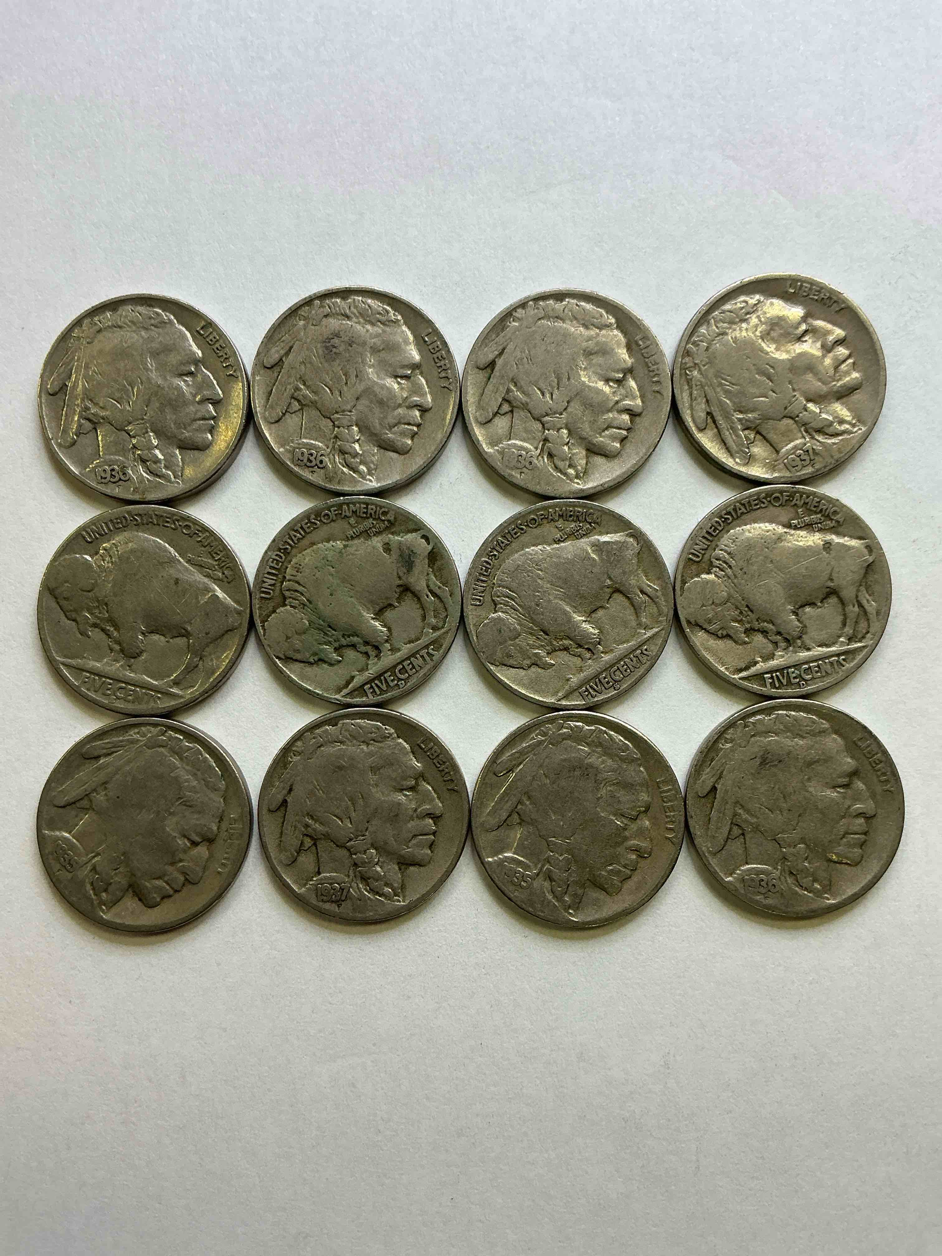 Historic Buffalo Nickels! Indian Head Buffalo Nickels Were Minted From 1913 To 1938 & Have Become A Favorite For Coin Collectors Around The World! Own Pieces Of American History With These Cool Indian Head Buffalo Nickels In Circulated Condition, Most With Visible Dates Which Is Very Rare For Buffalo Nickels!