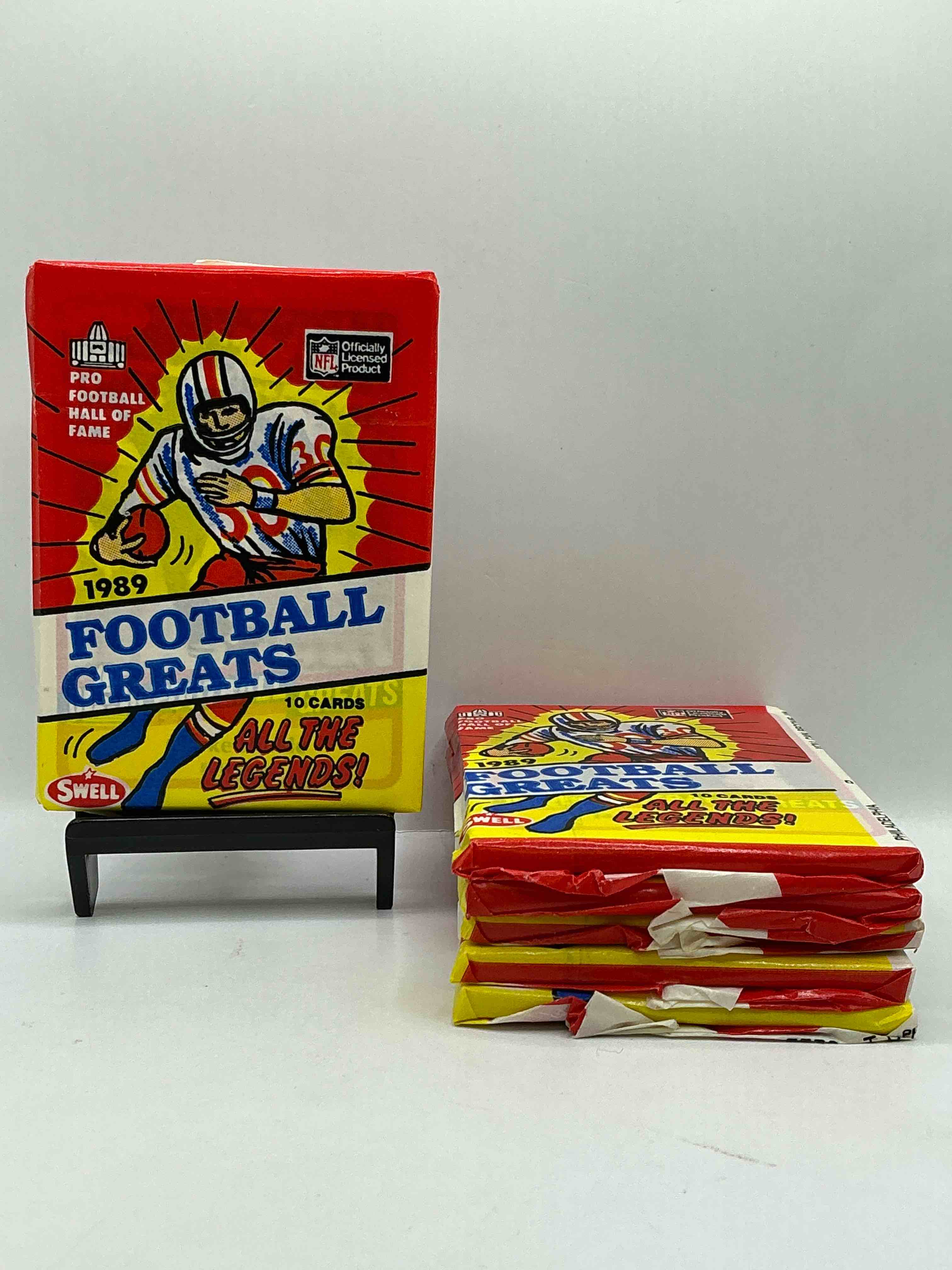 Blast From The Past! 1989 Football Greats! Pro Football Hall Of Fame Cards!Legends From Way Back When! Look For Terry Bradshaw, Gale Sayers, Dick Butkus, Joe Namath & So Many More Iconic & Insane Legends!