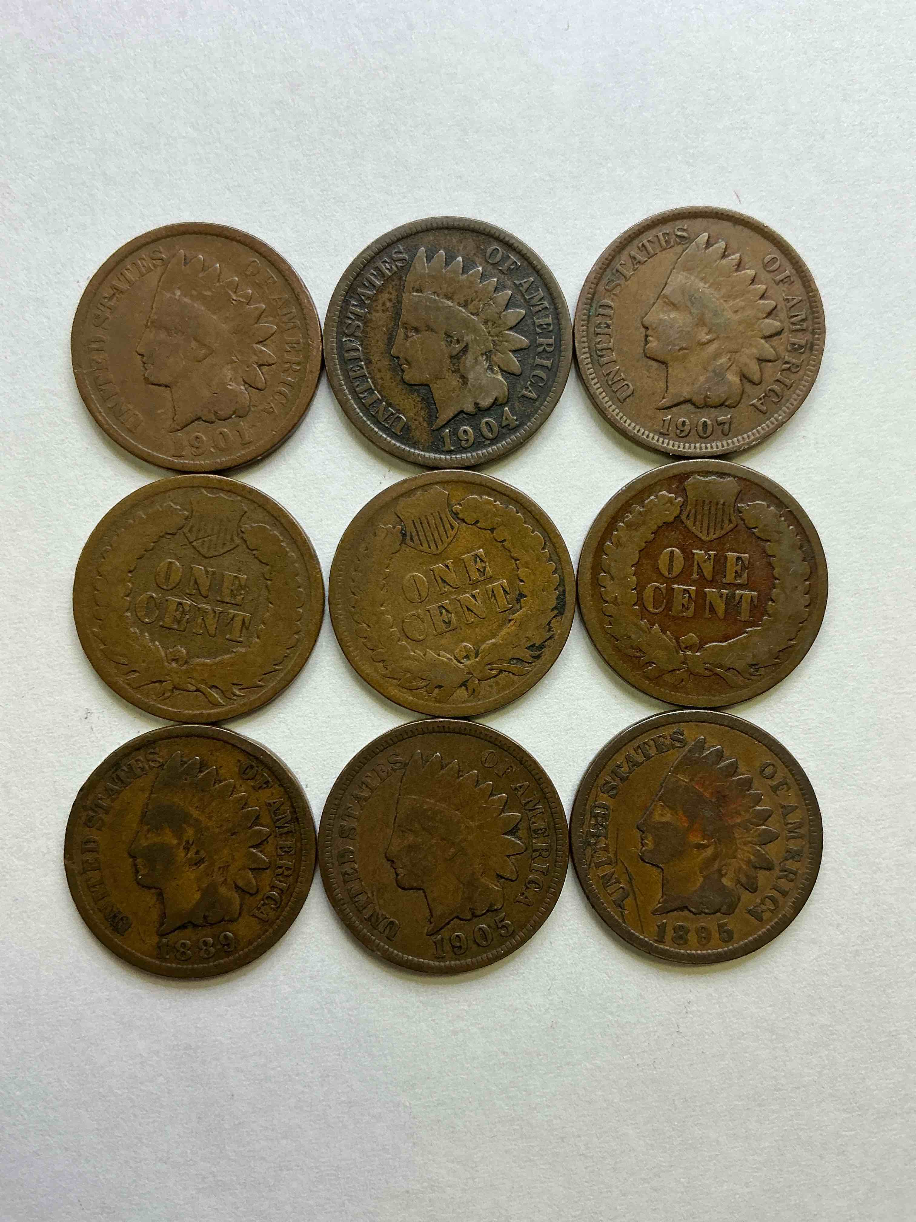 Indian Head Pennies! These Gorgeous U.S. Pennies Were Minted From 1859-1909 & Have Become Serious Collector Items! The "Indian Head" Design Is Actually A Representation Of Lady Liberty Wearing An Indian Headdress. Here Are Beautiful, Well-Kept Examples Representing Many Different Mint Years! Great For Collecting, Investing & Learning History, & Rare With Visible Dates!