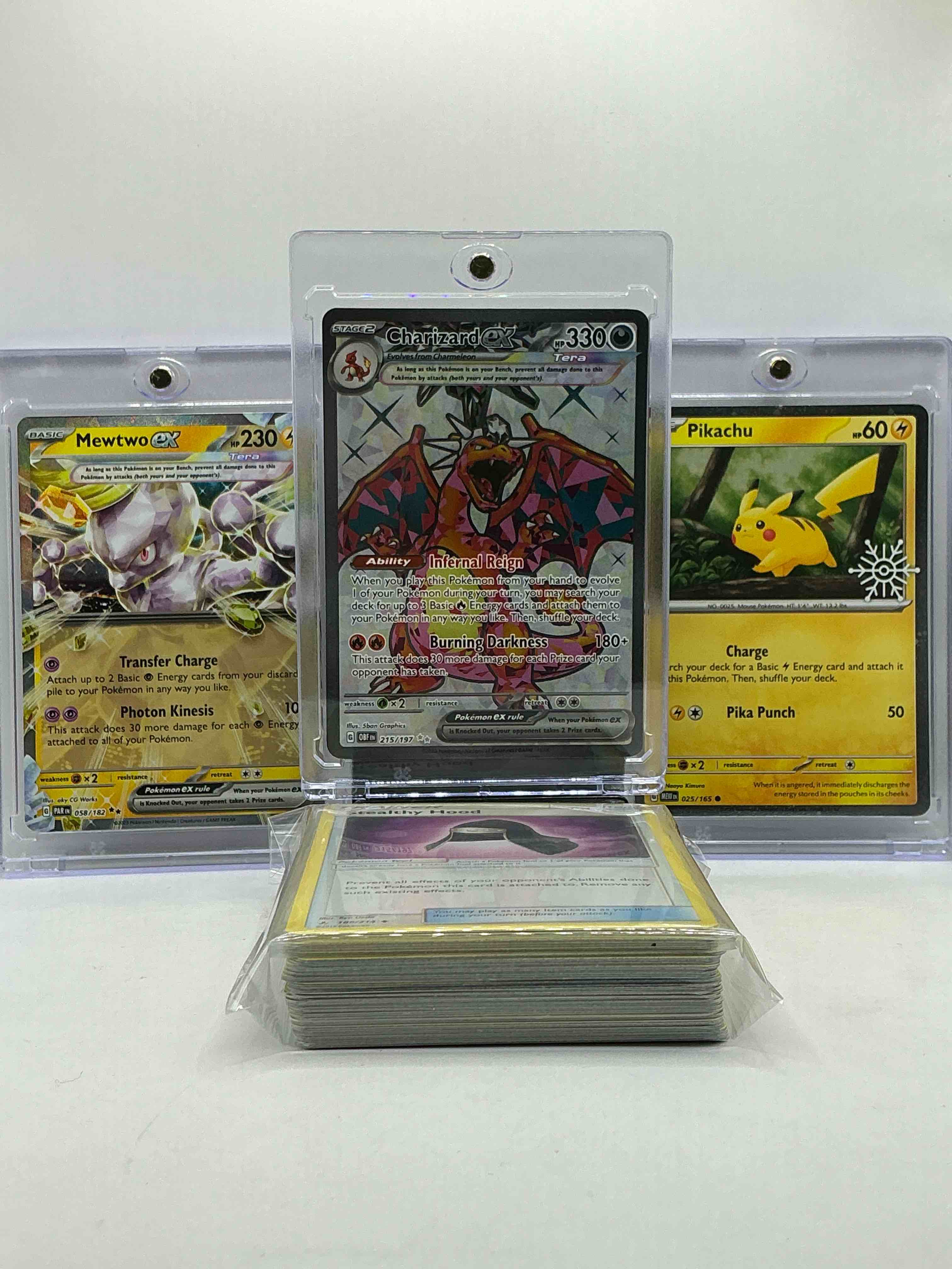 Charizard EX White Infernal Reign Card, Pikachu Holo, Mewtwo EX & More! Insane 50 Card Lot Combo! Includes Commons, Holos, Legends & The Big Three Pokémon! WOW!