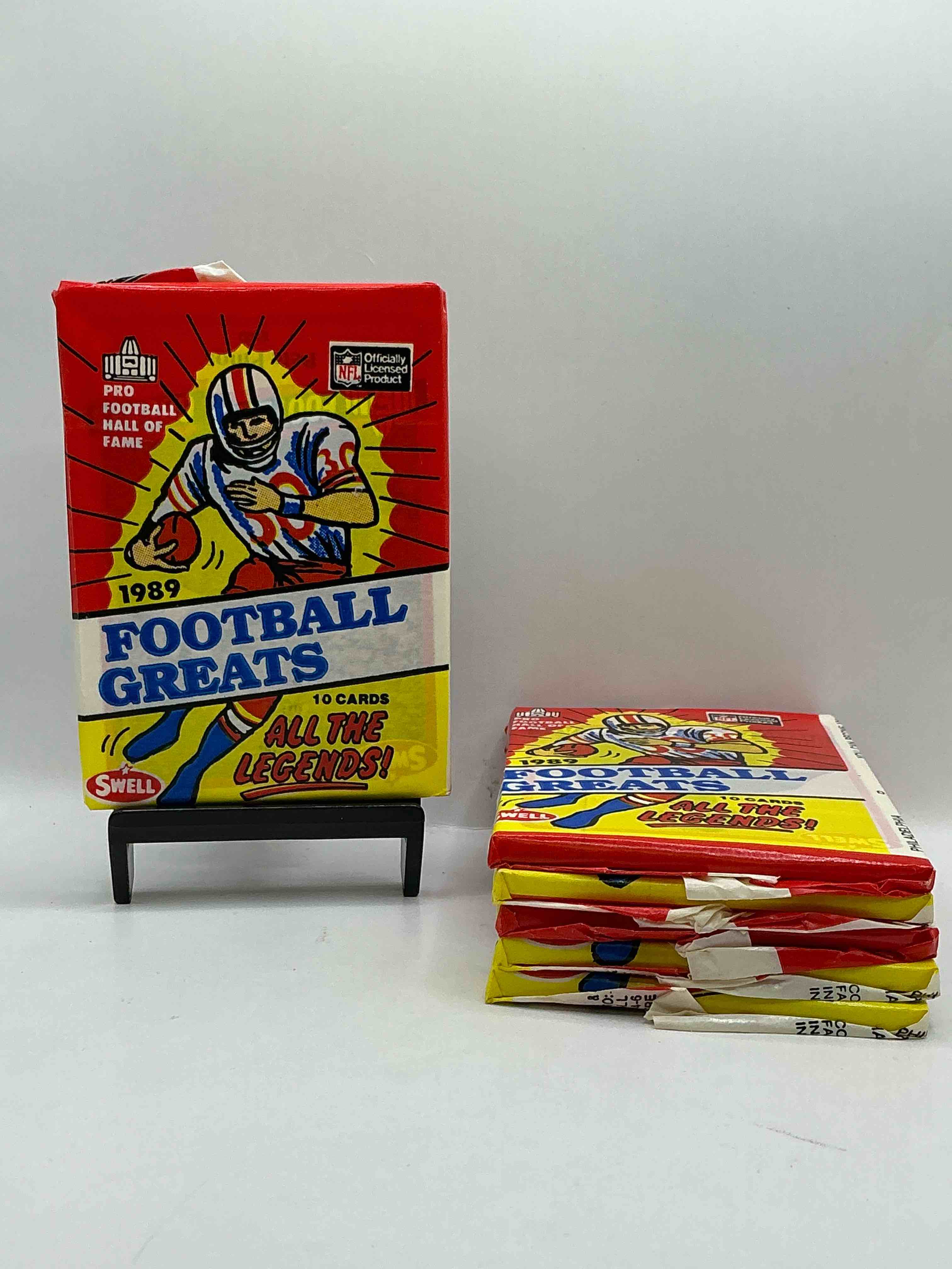 Blast From The Past! 1989 Football Greats! Pro Football Hall Of Fame Cards!Legends From Way Back When! Look For Terry Bradshaw, Gale Sayers, Dick Butkus, Joe Namath & So Many More Iconic & Insane Legends!