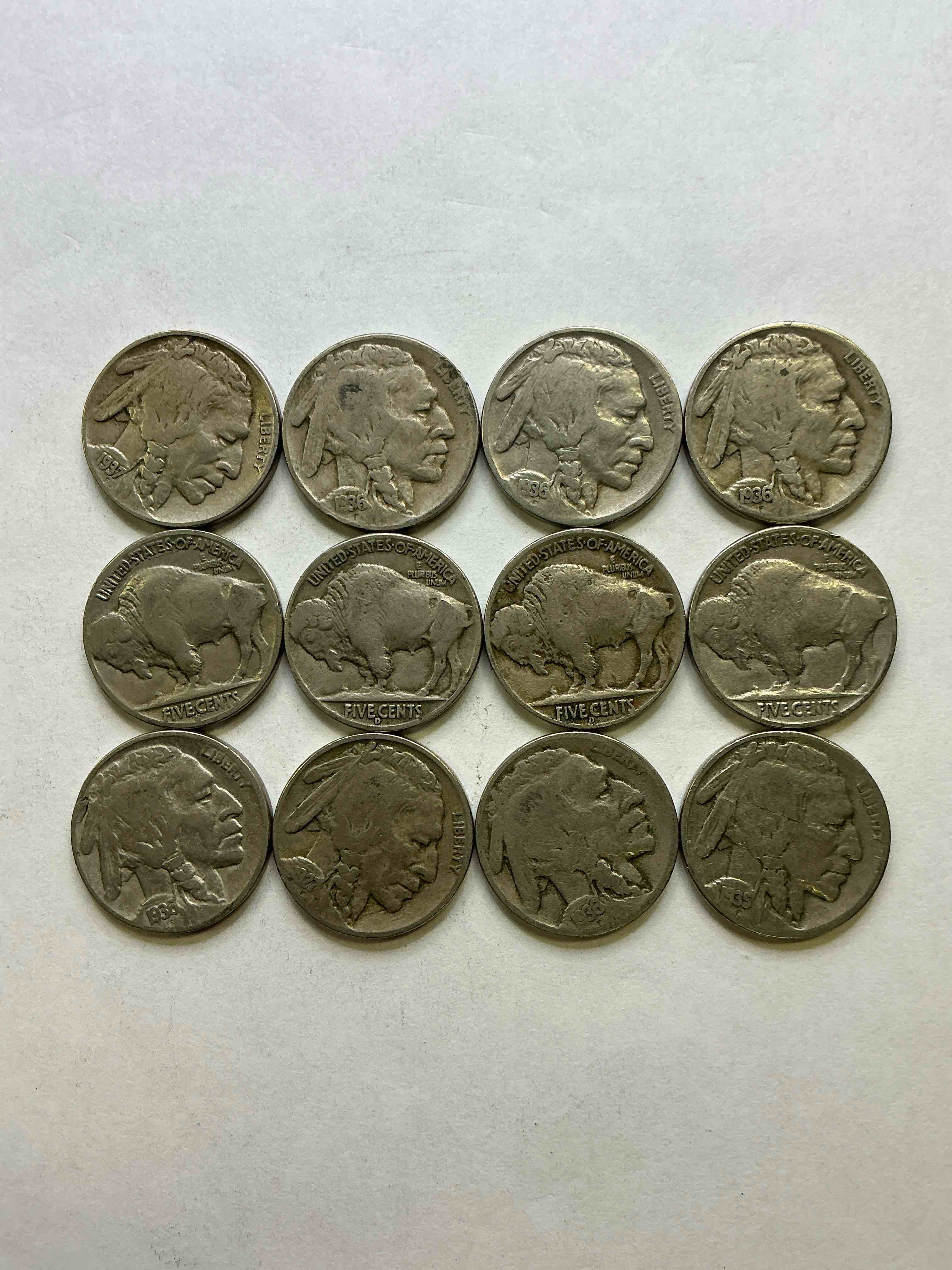Historic Buffalo Nickels! Indian Head Buffalo Nickels Were Minted From 1913 To 1938 & Have Become A Favorite For Coin Collectors Around The World! Own Pieces Of American History With These Cool Indian Head Buffalo Nickels In Circulated Condition, Most With Visible Dates Which Is Very Rare For Buffalo Nickels!