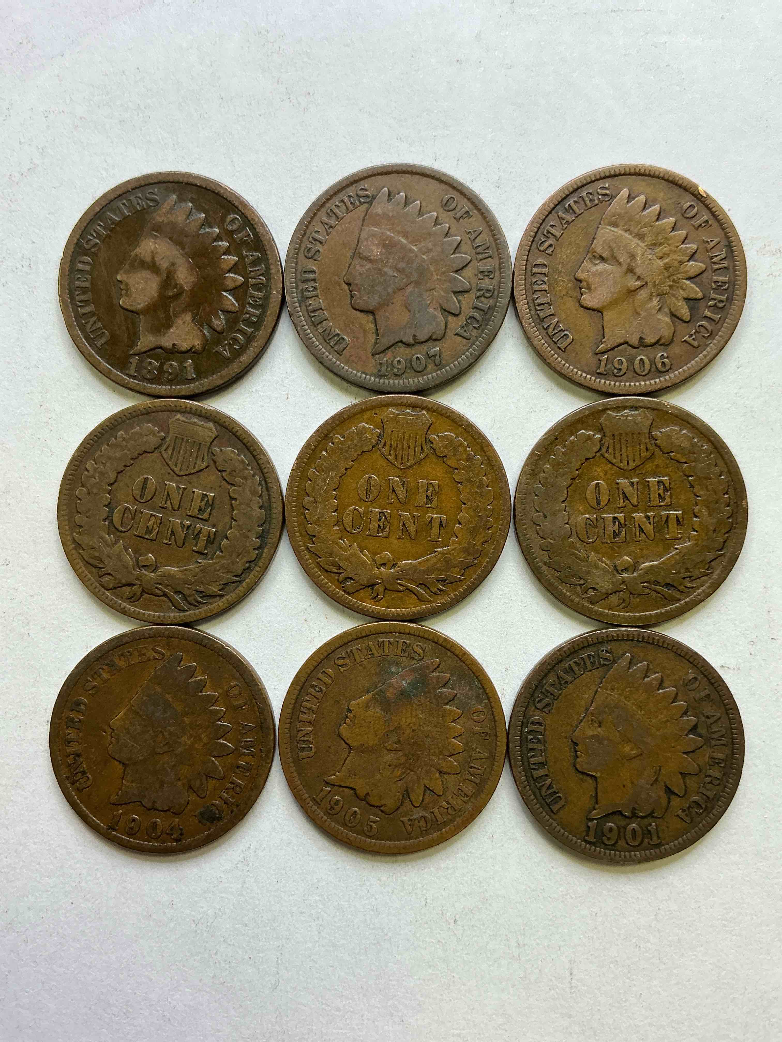 Indian Head Pennies! These Gorgeous U.S. Pennies Were Minted From 1859-1909 & Have Become Serious Collector Items! The "Indian Head" Design Is Actually A Representation Of Lady Liberty Wearing An Indian Headdress. Here Are Beautiful, Well-Kept Examples Representing Many Different Mint Years! Great For Collecting, Investing & Learning History, & Rare With Visible Dates!