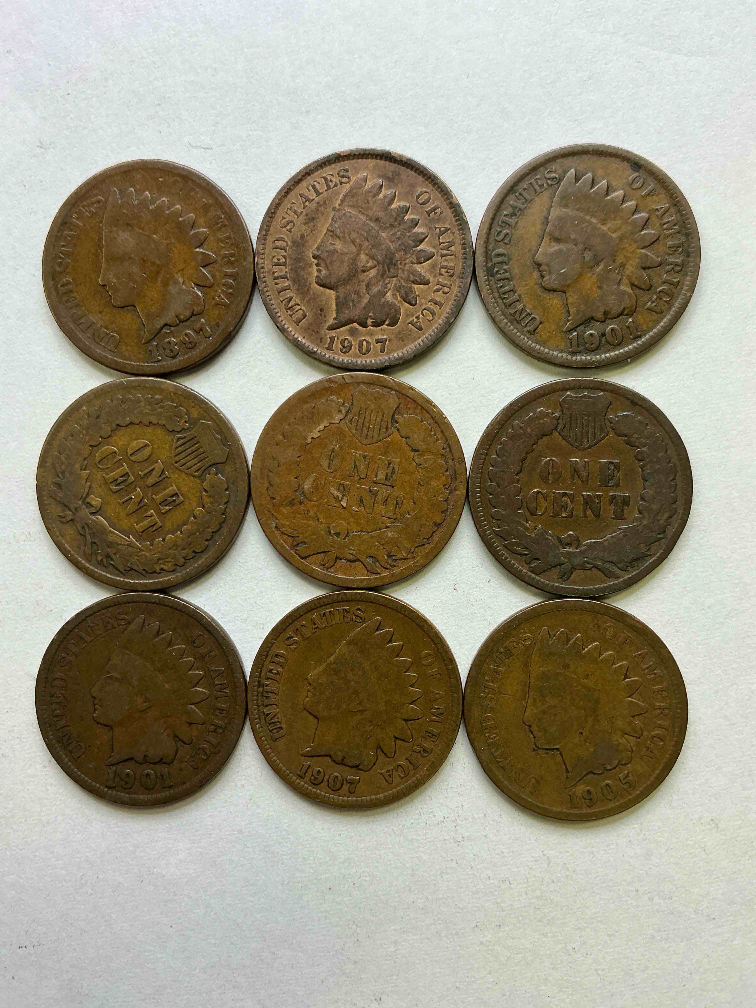 Indian Head Pennies! These Gorgeous U.S. Pennies Were Minted From 1859-1909 & Have Become Serious Collector Items! The "Indian Head" Design Is Actually A Representation Of Lady Liberty Wearing An Indian Headdress. Here Are Beautiful, Well-Kept Examples Representing Many Different Mint Years! Great For Collecting, Investing & Learning History, & Rare With Visible Dates!