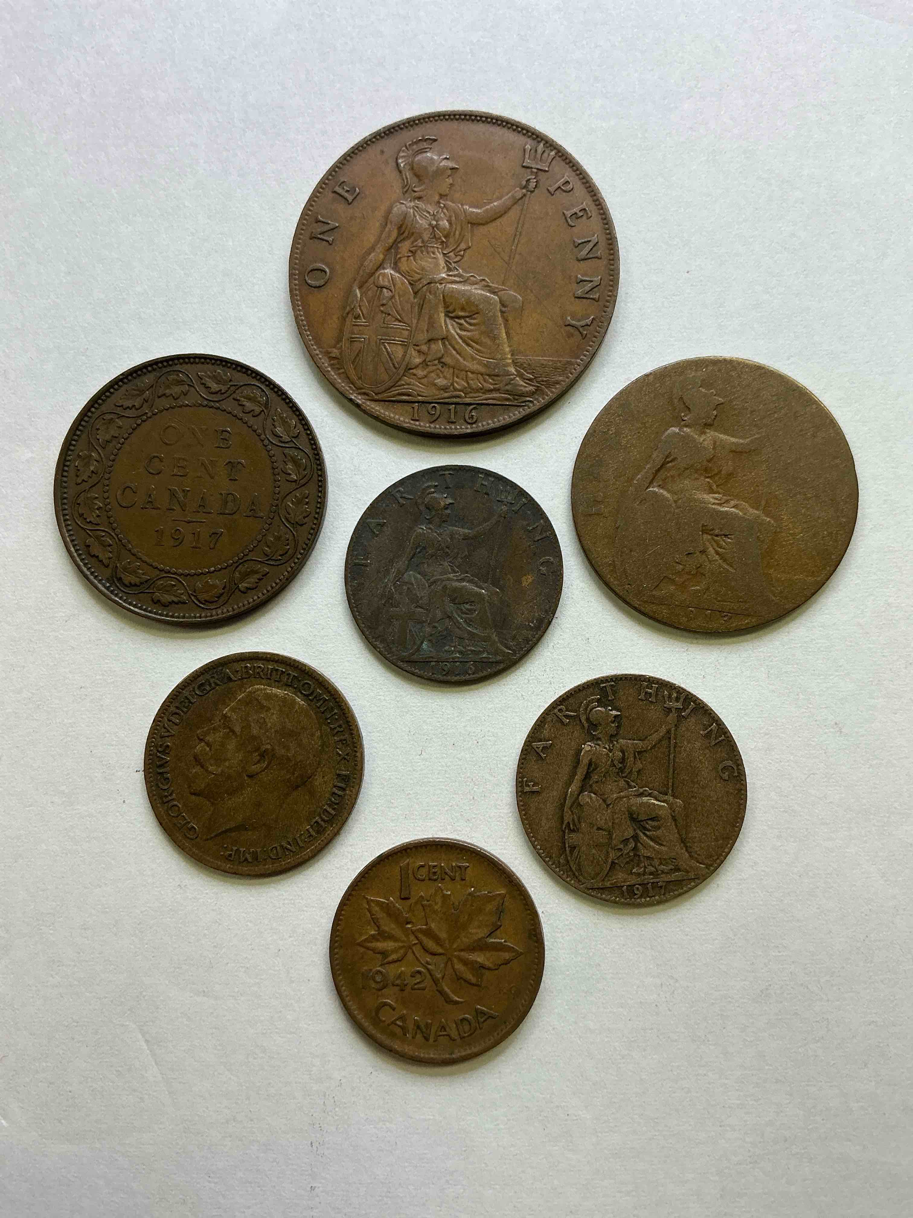 World War One Buffs Rejoice! Check Out This Collection Of WW1 Era Coins (1914-1919) From Around The World! Super Hard To Collect & Find In One Place! Great Conversation Pieces & Incredible Pieces Of History!
