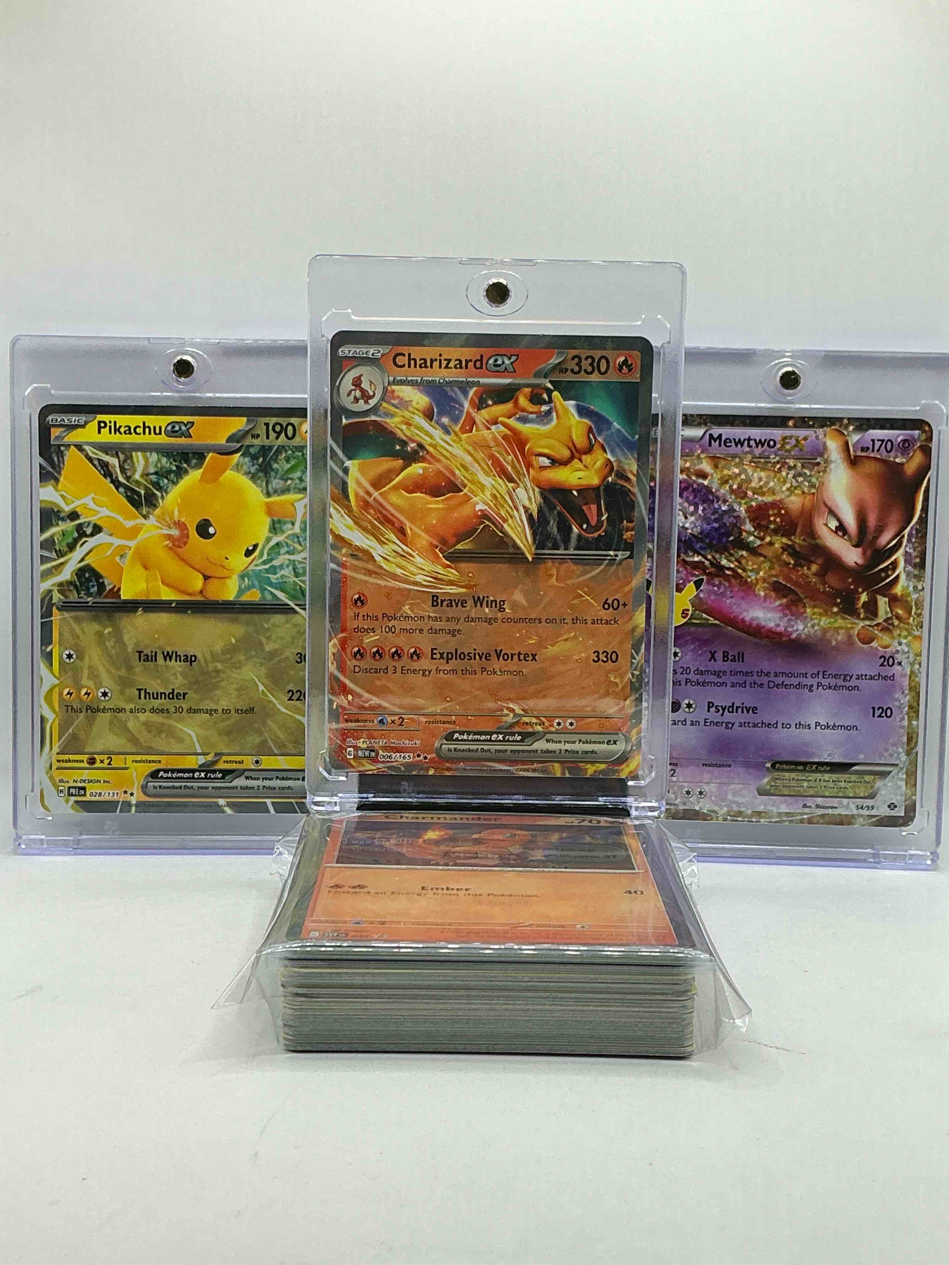 Pokémon Palooza! Charizard EX Holo, Mewtwo EX Ultra Rare Holo & Pikachu EX Rare Holo! Insane Trio… Along With Many Other Cards! 50 Card Lot Consisting Of Commons, Holos, Rarities & More! WOW! 50 Card Pokémon!