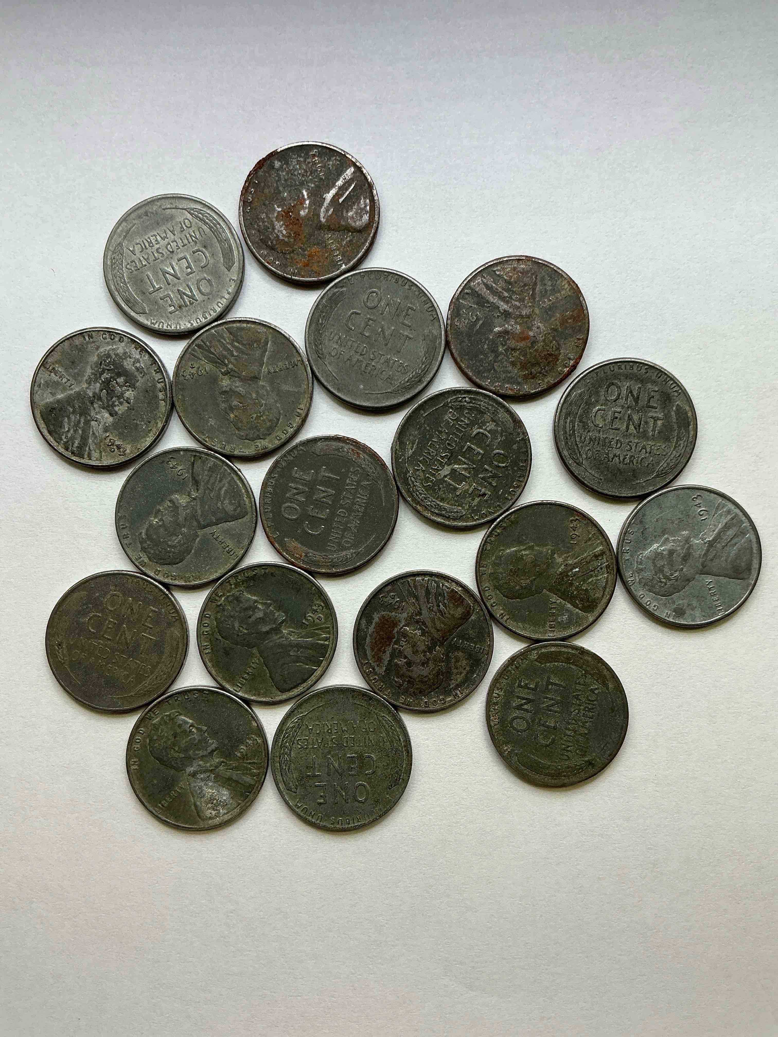 1943 World War Il History! Did You Know That In 1943 Copper Was So Valuable For Making Ammunition That The U.S. Treasury Made Pennies Out Of Steel?! 1943 STEEL Pennies Have Become Valuable, Rare Collector Items! Up For Auction Are Rare WWII Steel Pennies Appearing Circulated. Own Pieces Of World War II History That Are An Awesome Investment!