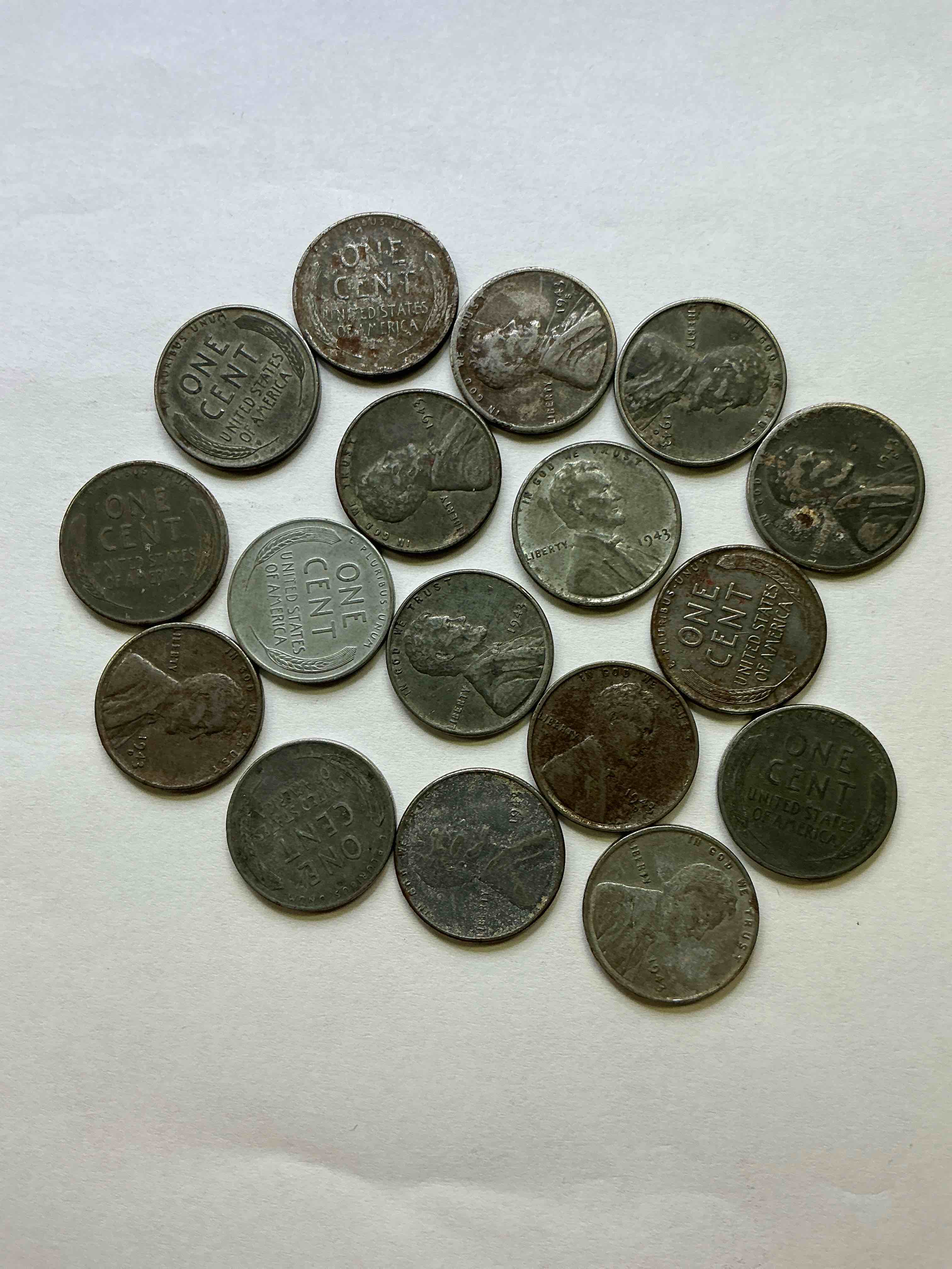 1943 World War Il History! Did You Know That In 1943 Copper Was So Valuable For Making Ammunition That The U.S. Treasury Made Pennies Out Of Steel?! 1943 STEEL Pennies Have Become Valuable, Rare Collector Items! Up For Auction Are Rare WWII Steel Pennies Appearing Circulated. Own Pieces Of World War II History That Are An Awesome Investment!