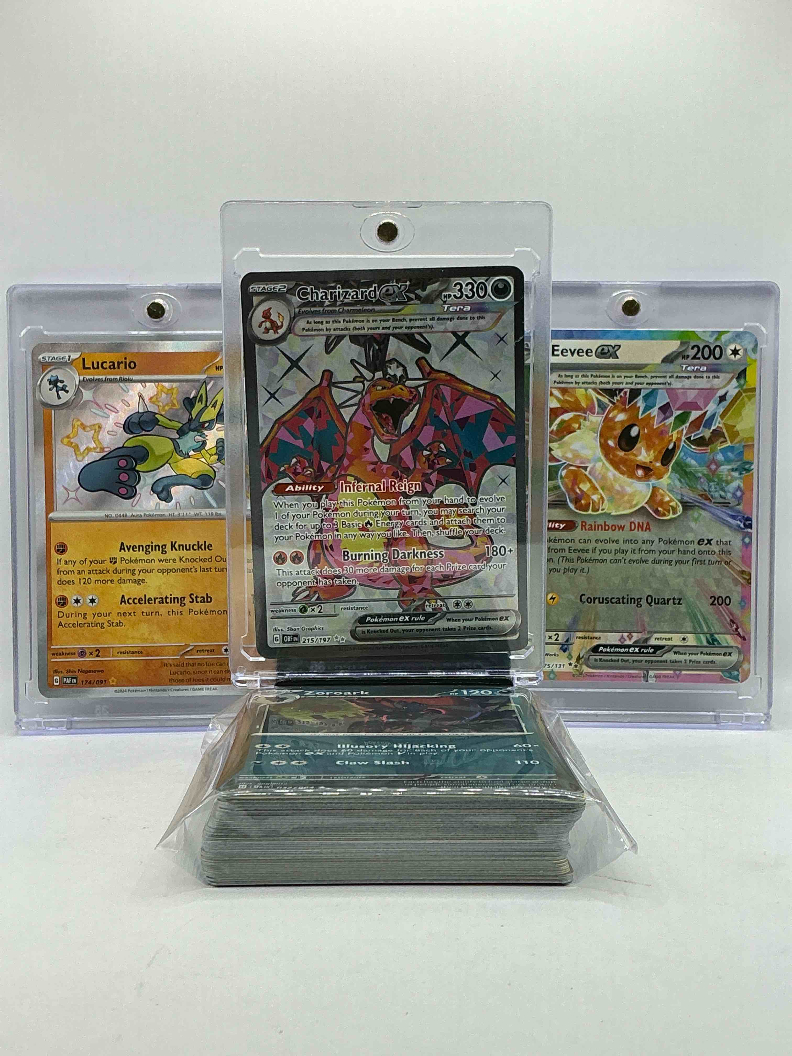 Charizard EX, Lucario Holo, Eevee EX & More! 50 Card Lot… Includes Heroes, Legends, Holos, Commons & More! Insane Lot!