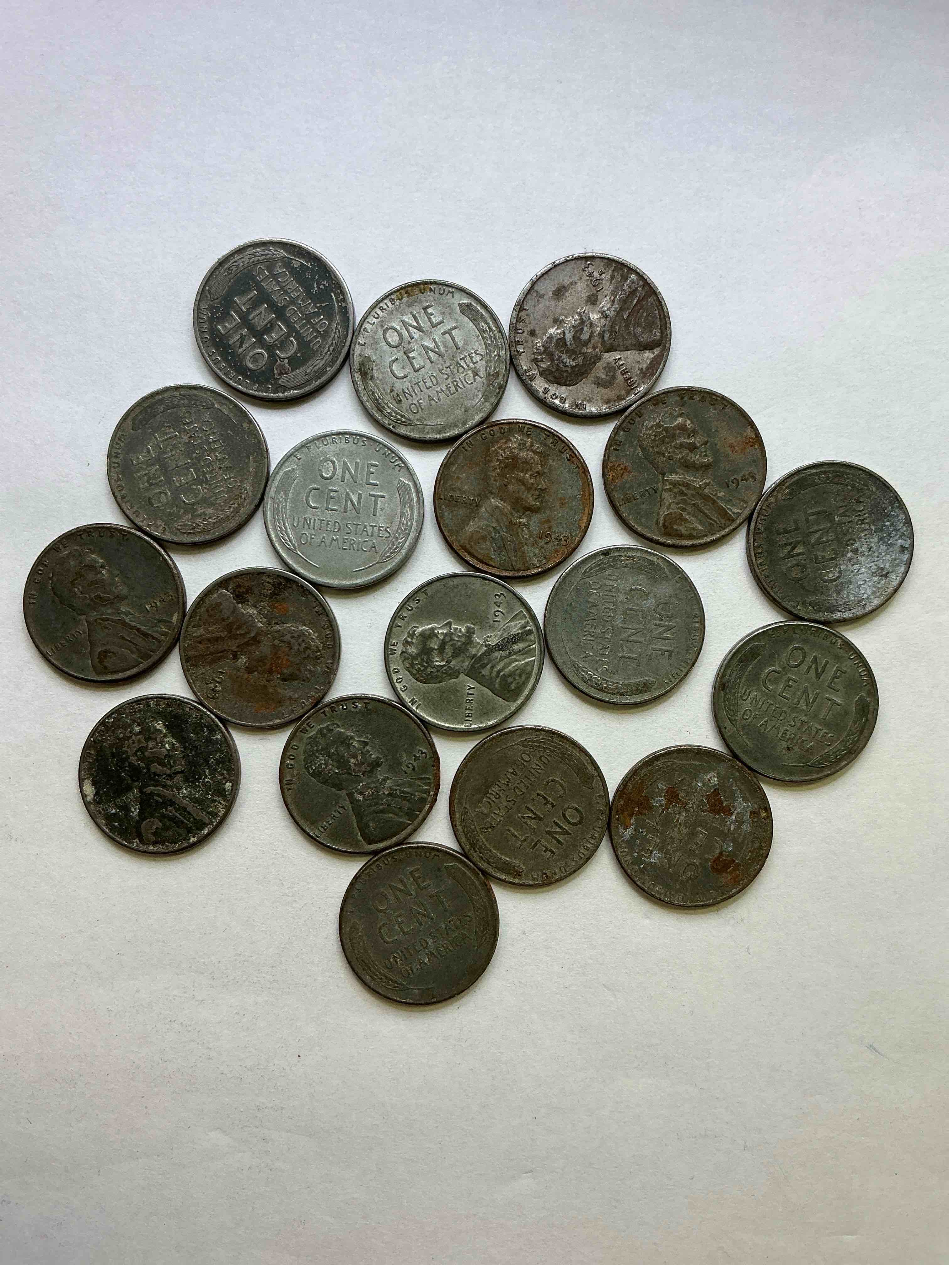 1943 World War Il History! Did You Know That In 1943 Copper Was So Valuable For Making Ammunition That The U.S. Treasury Made Pennies Out Of Steel?! 1943 STEEL Pennies Have Become Valuable, Rare Collector Items! Up For Auction Are Rare WWII Steel Pennies Appearing Circulated. Own Pieces Of World War II History That Are An Awesome Investment!