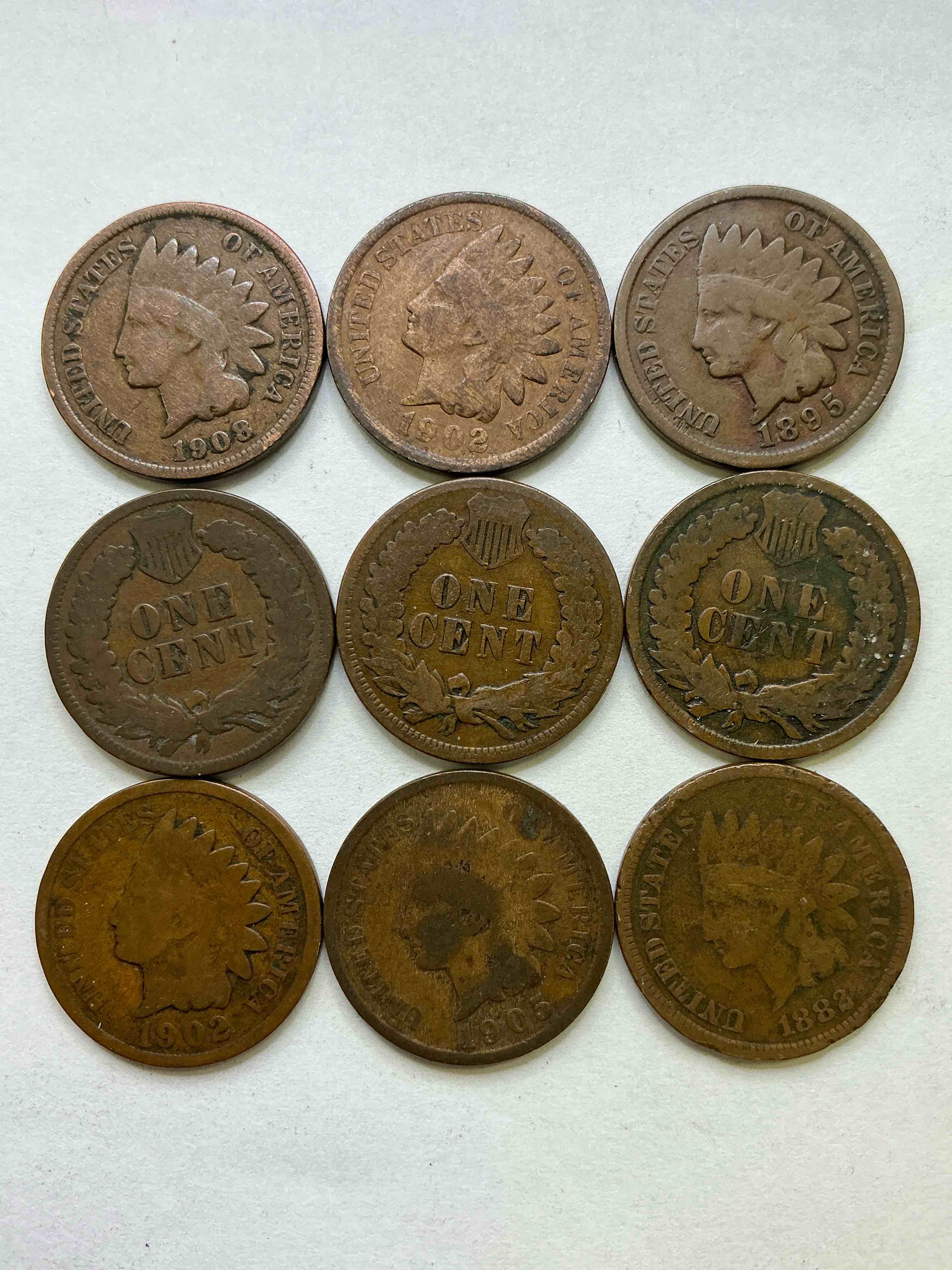 Indian Head Pennies! These Gorgeous U.S. Pennies Were Minted From 1859-1909 & Have Become Serious Collector Items! The "Indian Head" Design Is Actually A Representation Of Lady Liberty Wearing An Indian Headdress. Here Are Beautiful, Well-Kept Examples Representing Many Different Mint Years! Great For Collecting, Investing & Learning History, & Rare With Visible Dates!