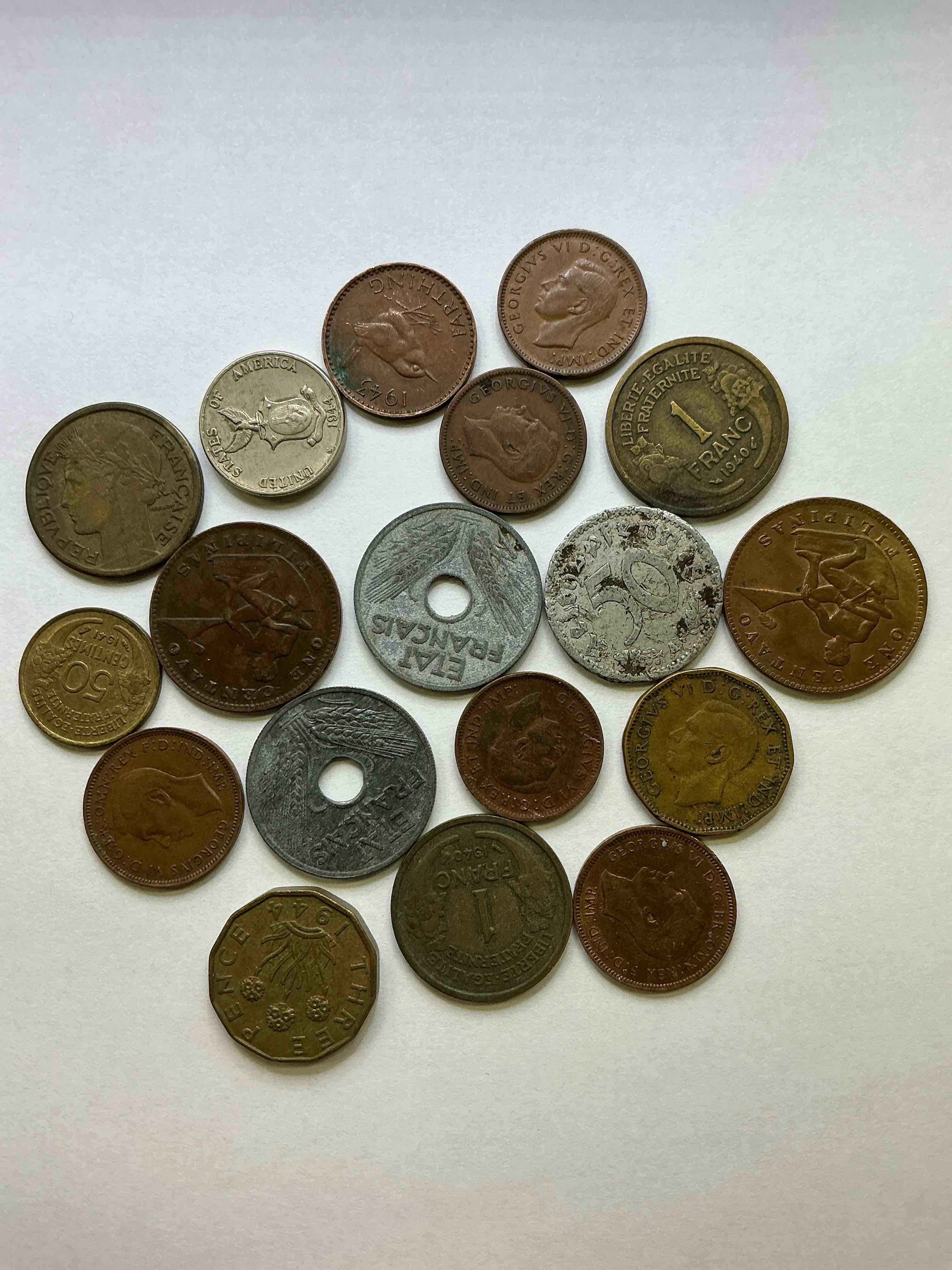 World War Two Buffs Rejoice! Up For Auction Is An Awesome Collection Of World War II Era Coins (1939-1945) From Around The World! Really Hard To Collect & Find In One Place! Really Cool Pieces Of History!