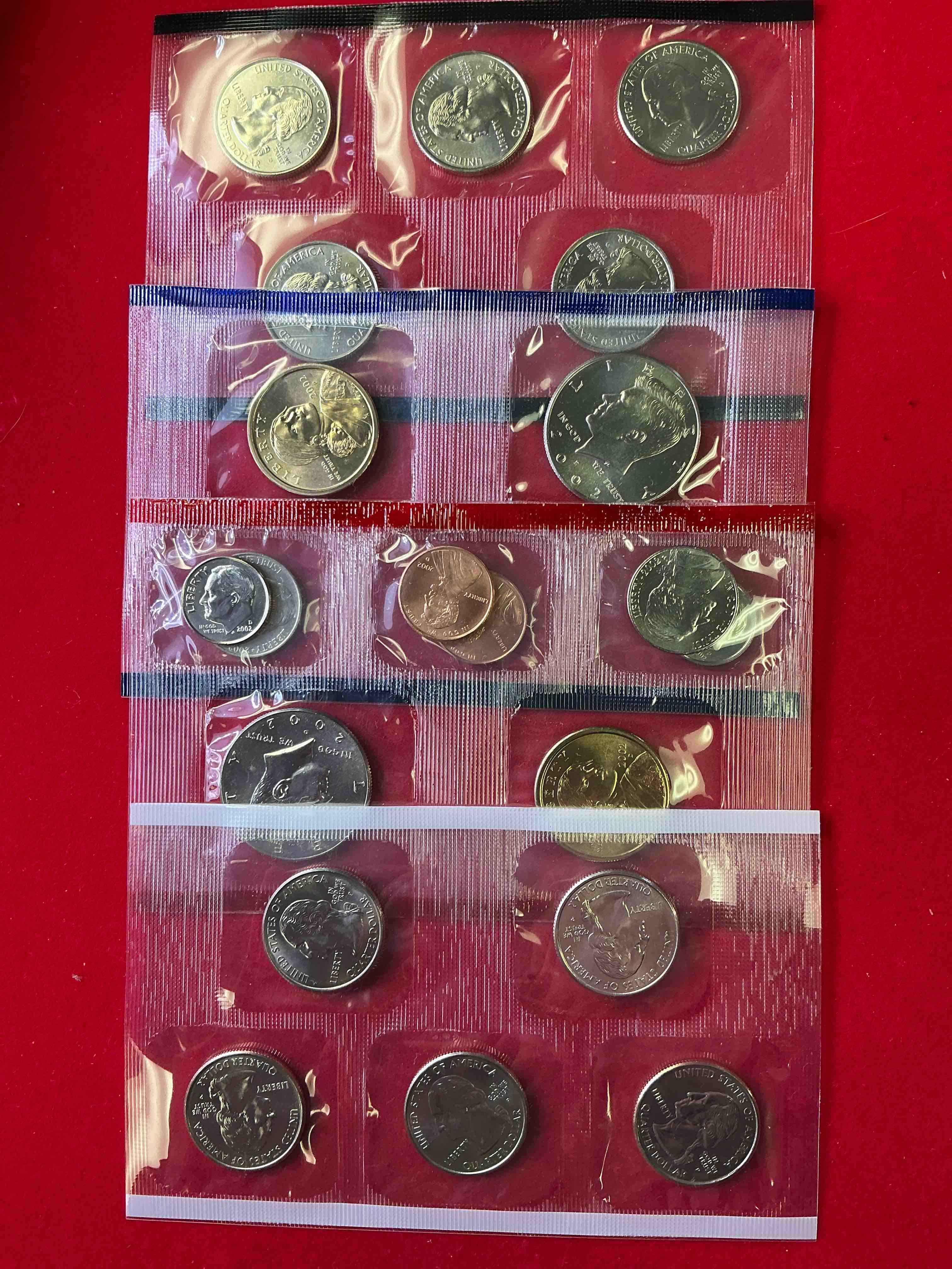 2002 Philadelphia & Denver Mint Set Coins! 20 Coin Mint Set, Including Sacagawea Dollars, Half Dollars, State Quarters, Nickels, Dimes & Pennies! Wow!